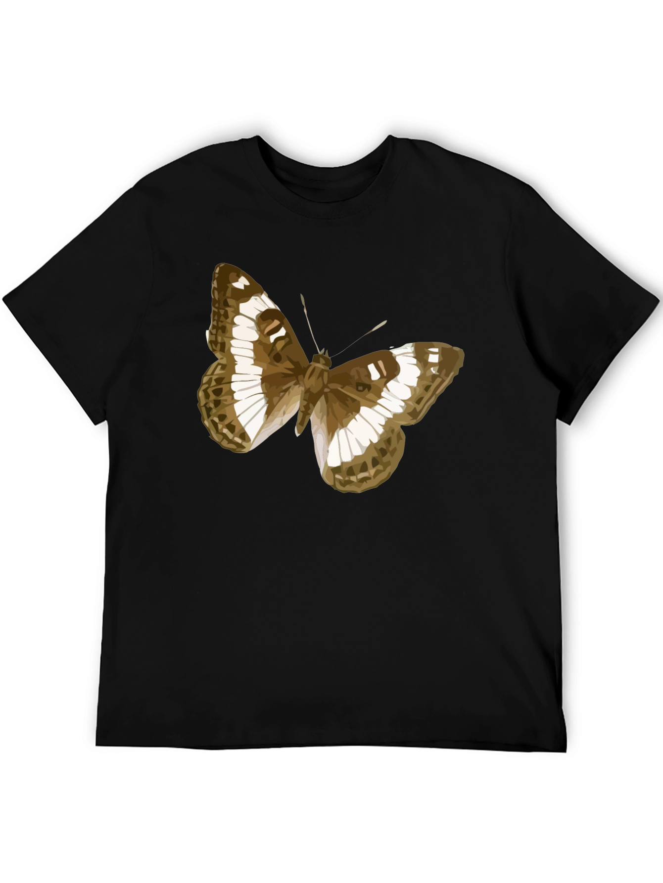 Butterfly Graphic Tee - Classic Black Cotton T-Shirt