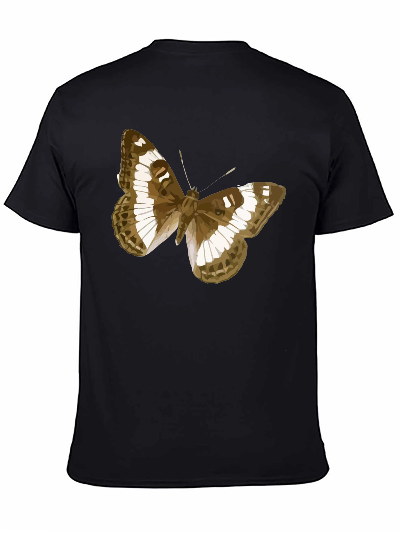 Butterfly Graphic Tee - Classic Black Cotton T-Shirt
