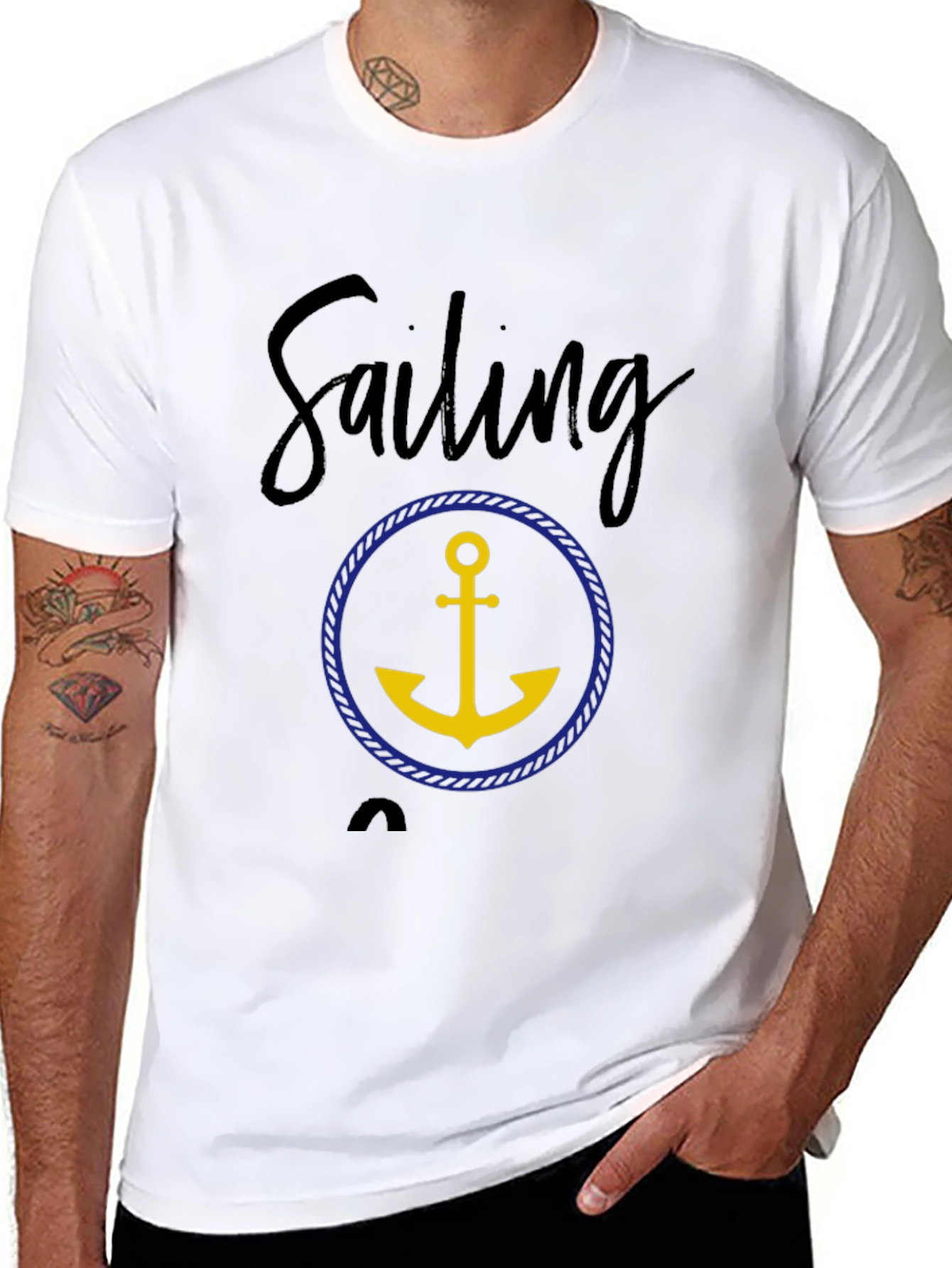 Sailing Anchor T-Shirt - Nautical Style