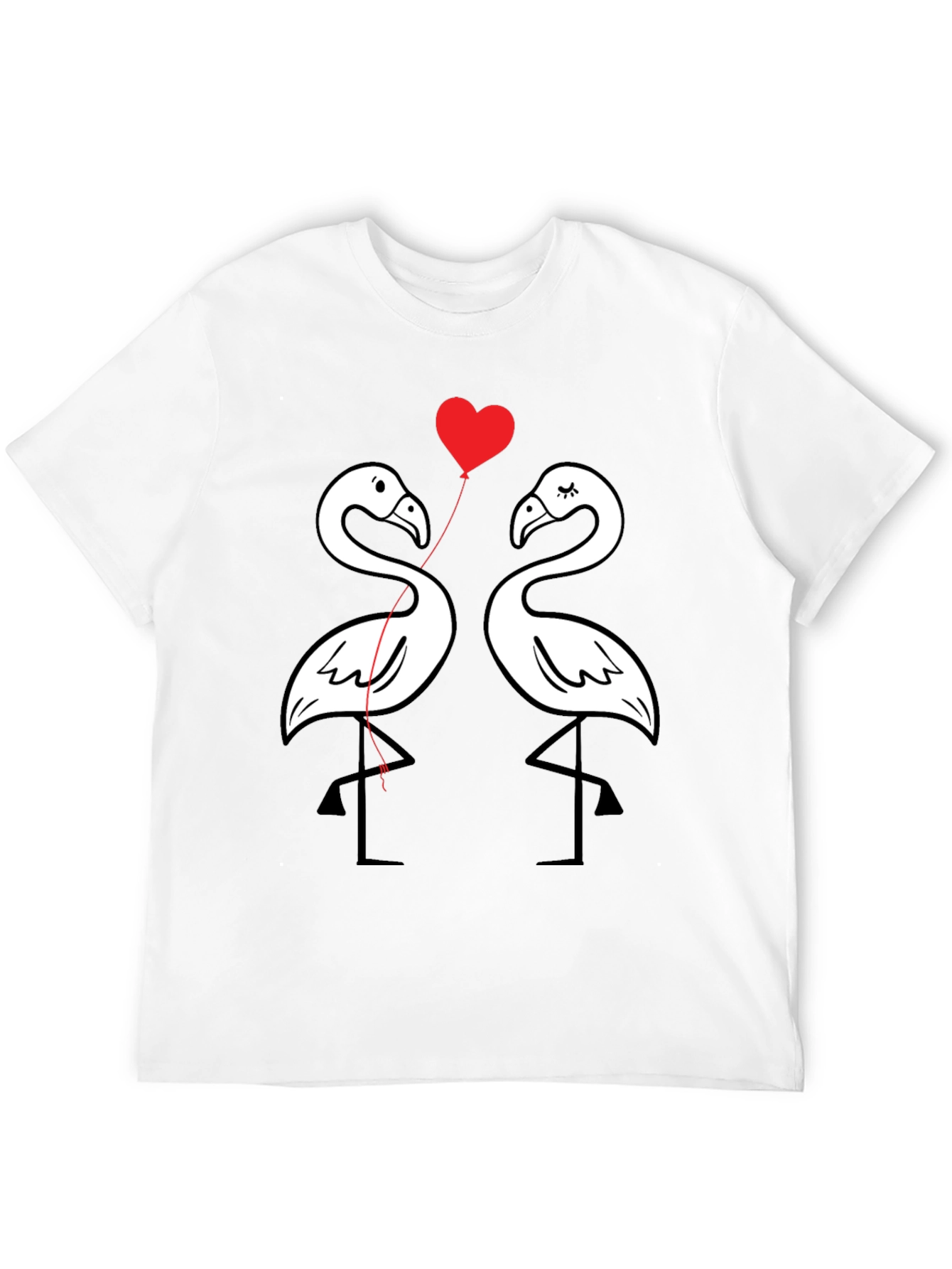 Flamingo Love Graphic Tee - Black