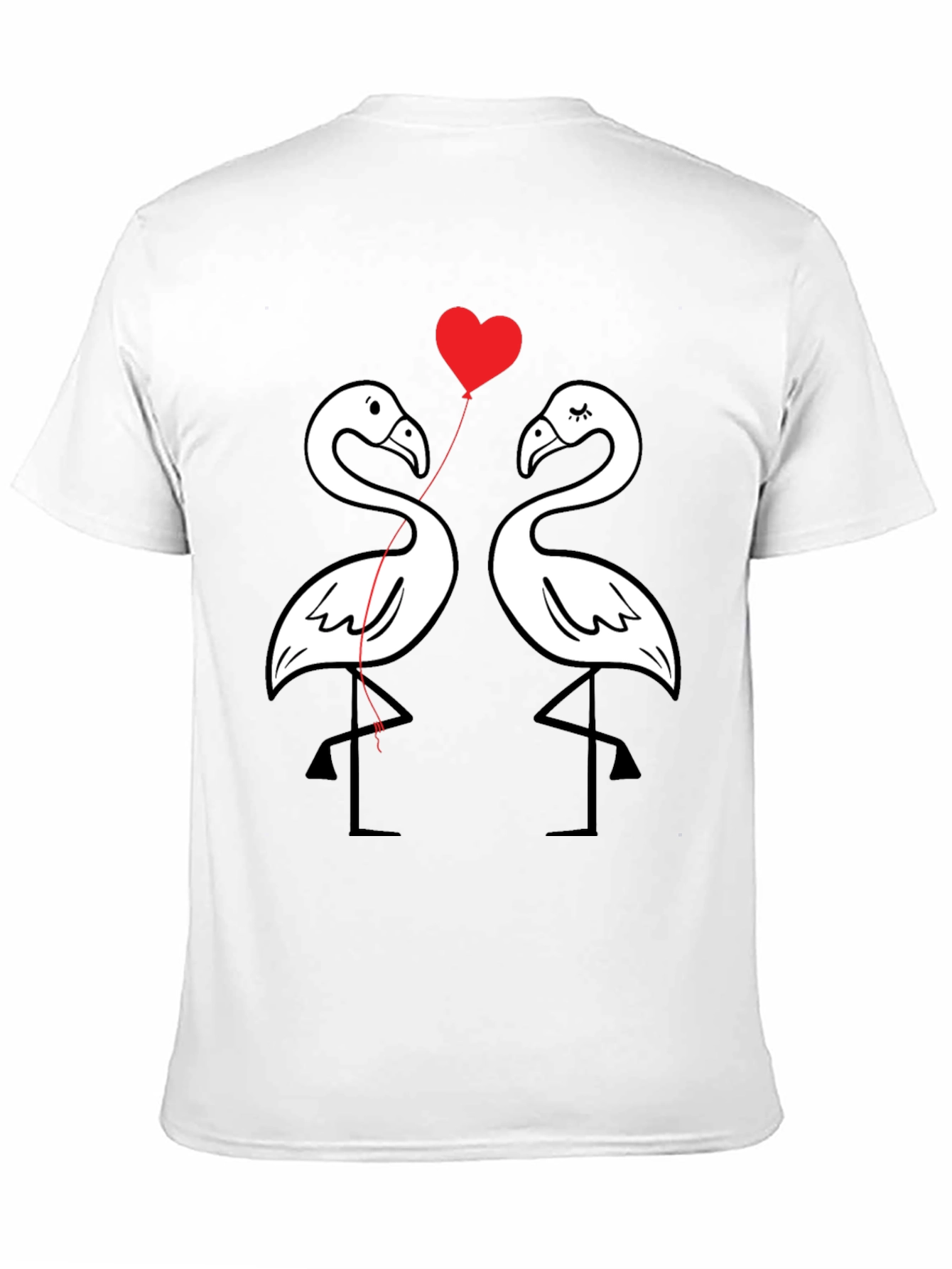 Flamingo Love Graphic Tee - Black