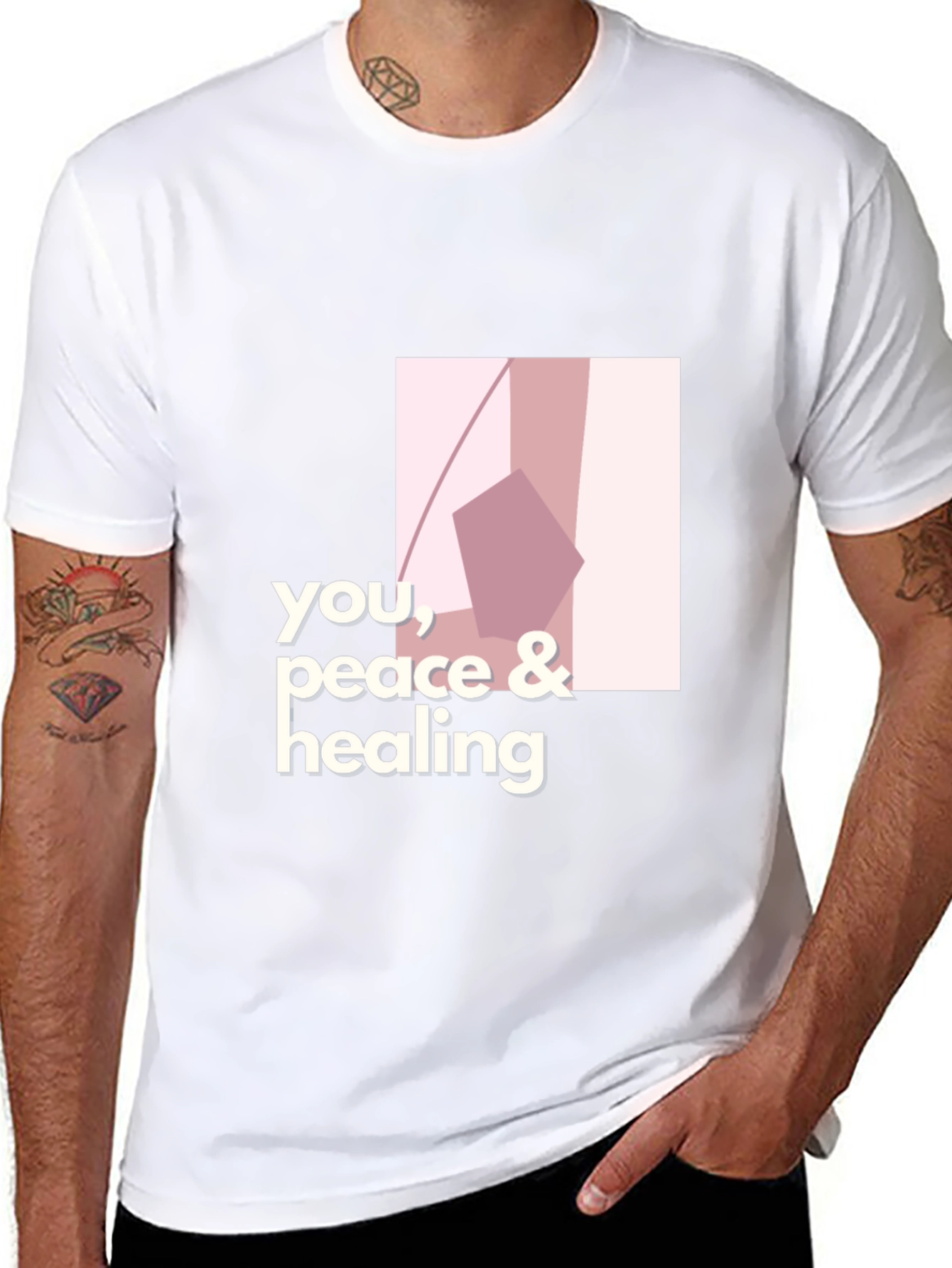 Modern You Peace & Healing Graphic Black T-Shirt