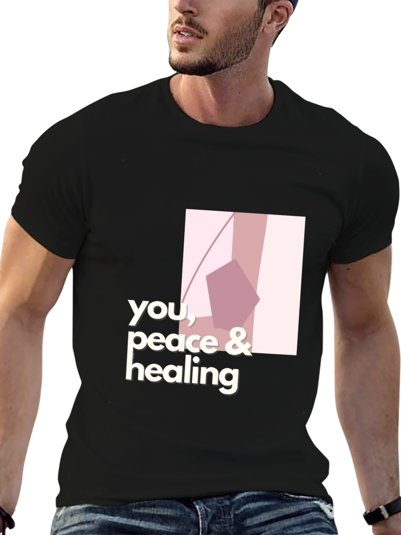 Modern You Peace & Healing Graphic Black T-Shirt