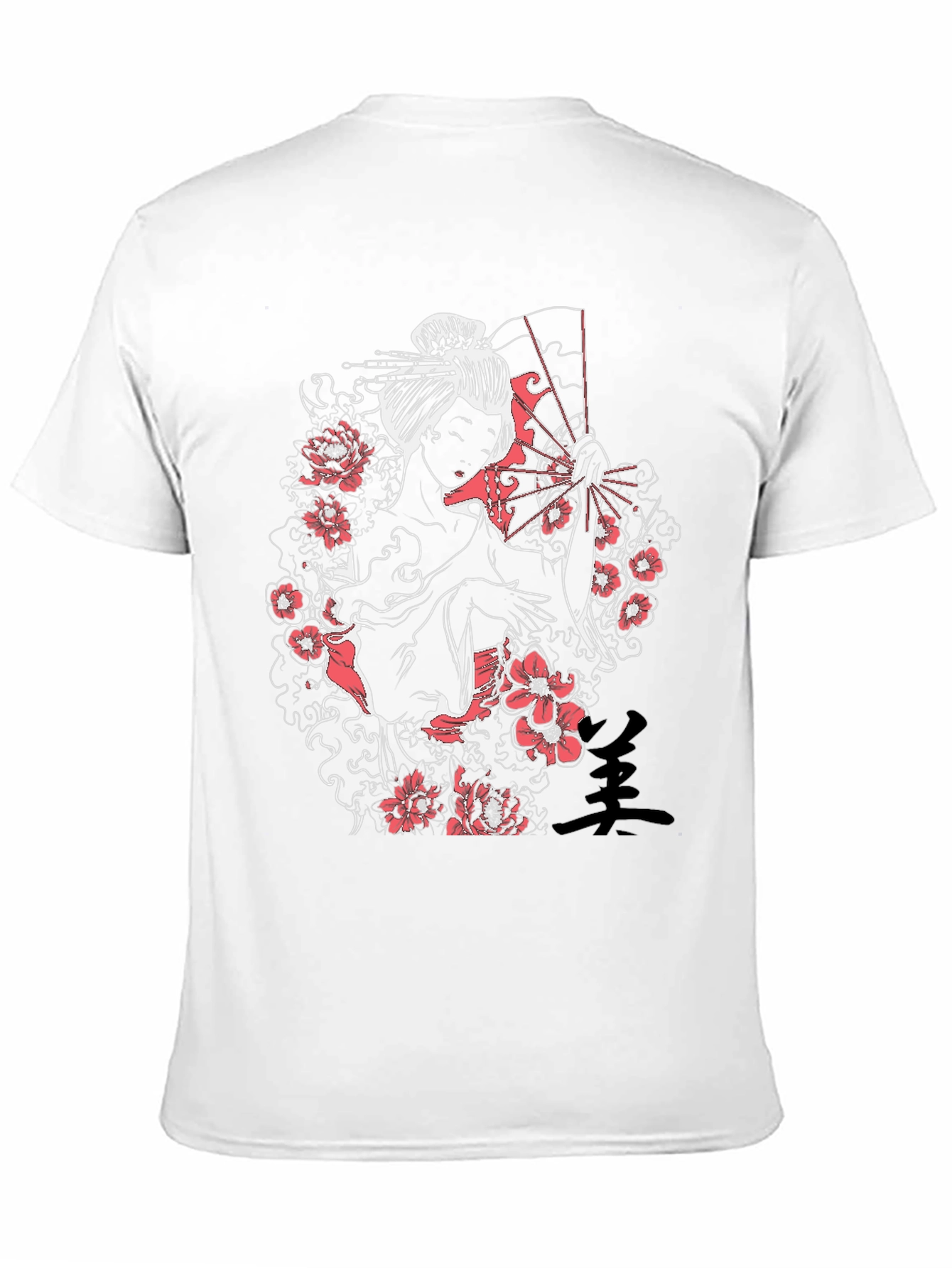 Geisha Art Black T-Shirt