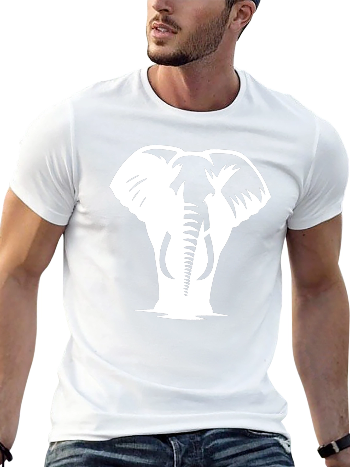 Elephant Graphic Tee - Stylish Black Cotton T-Shirt