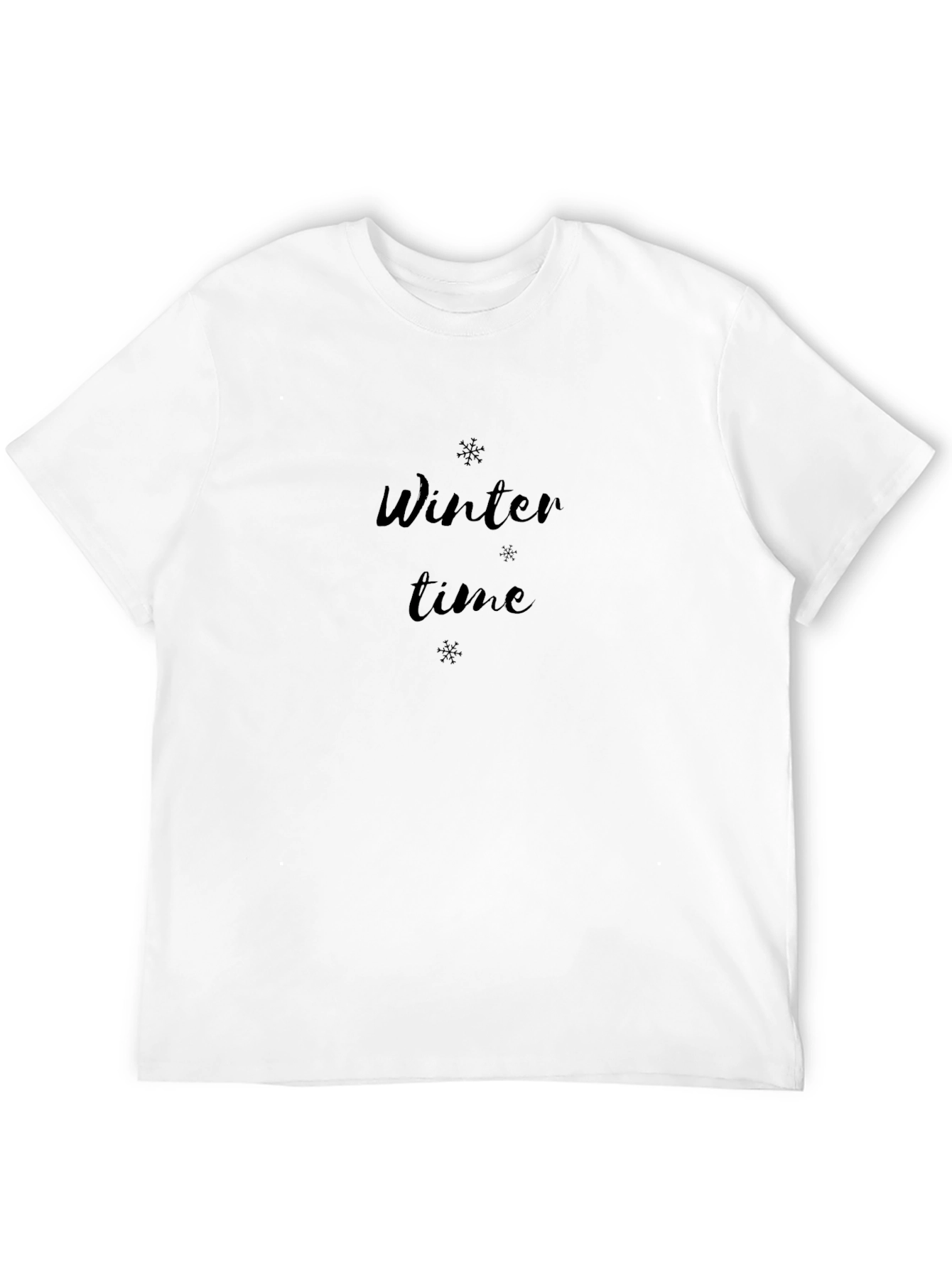 Winter Time Black Graphic Tee