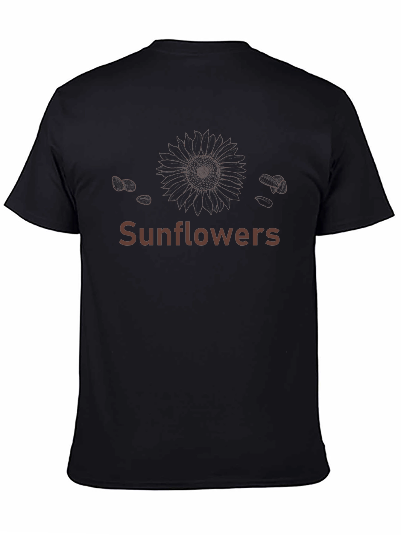 Sunflower Graphic T-Shirt Black Casual Tee