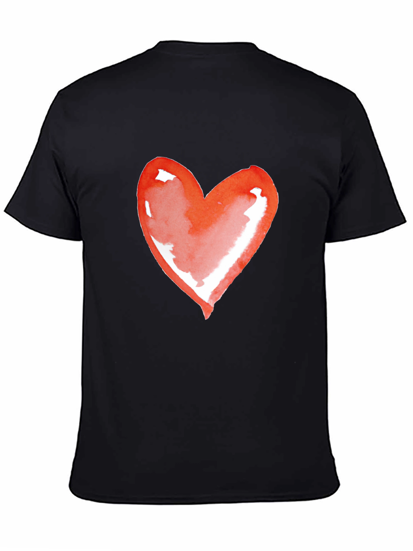 Heart Graphic Tee - Black Casual Shirt