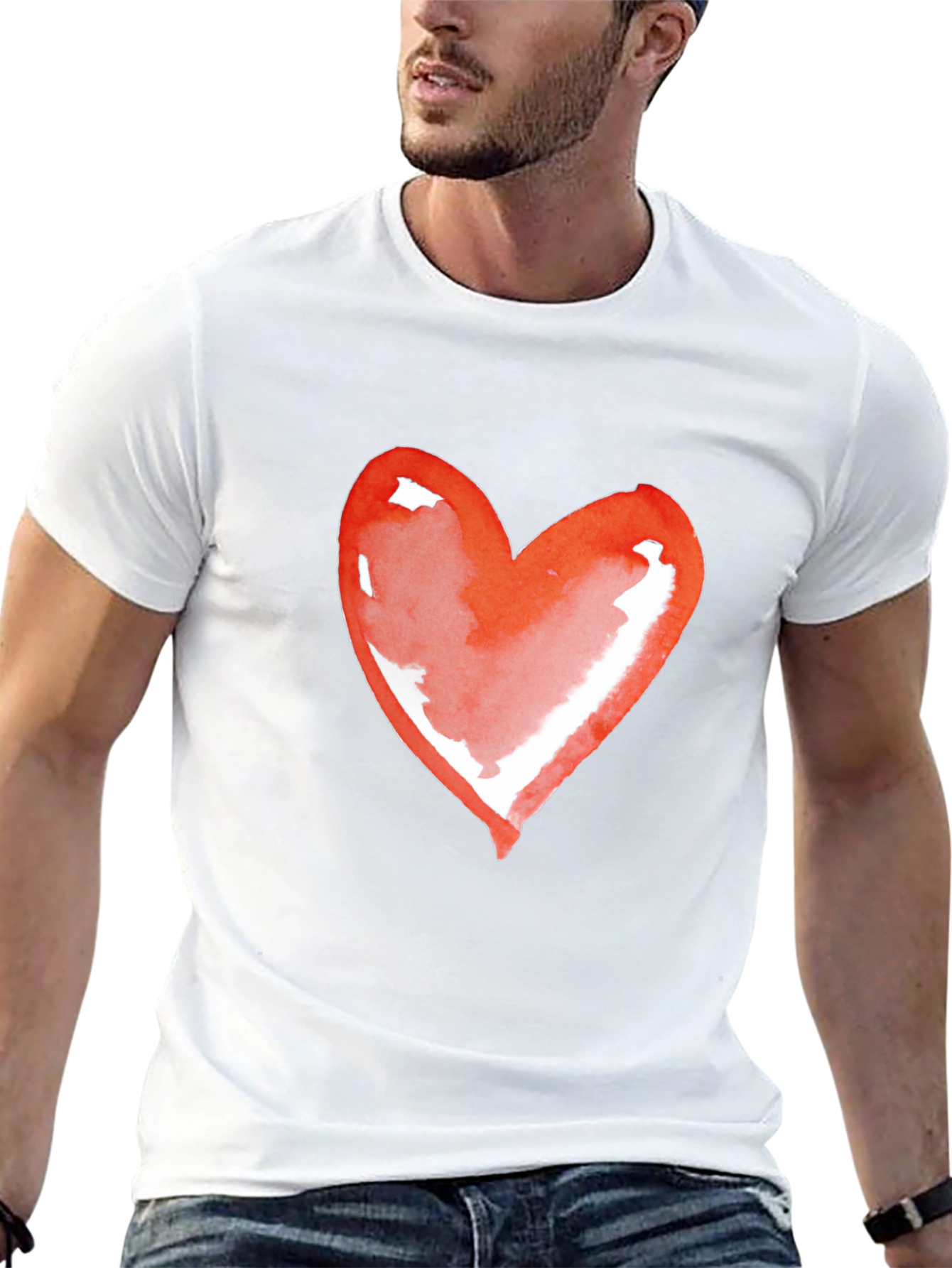 Heart Graphic Tee - Black Casual Shirt