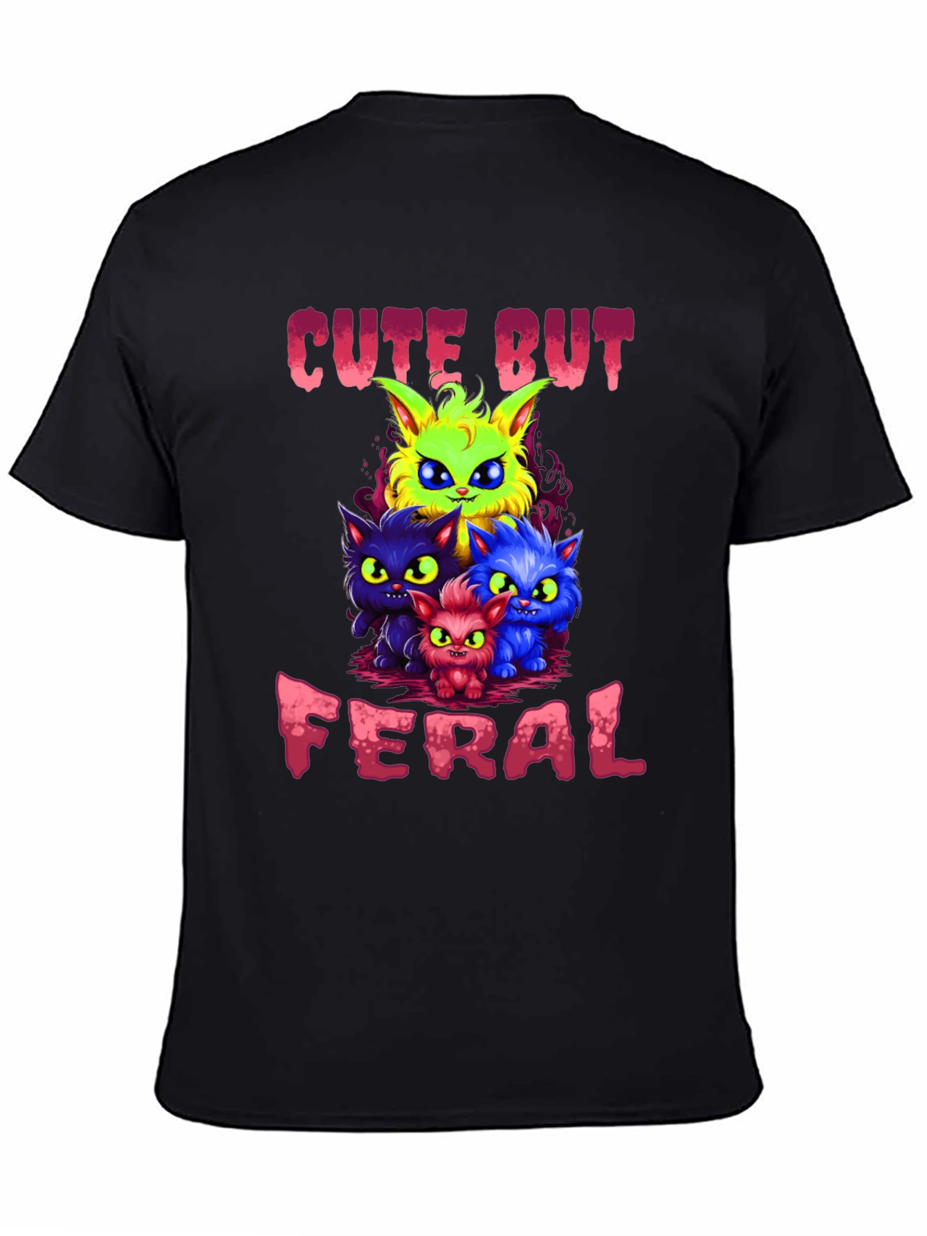 Cute But Feral Cats Graphic T-Shirt
