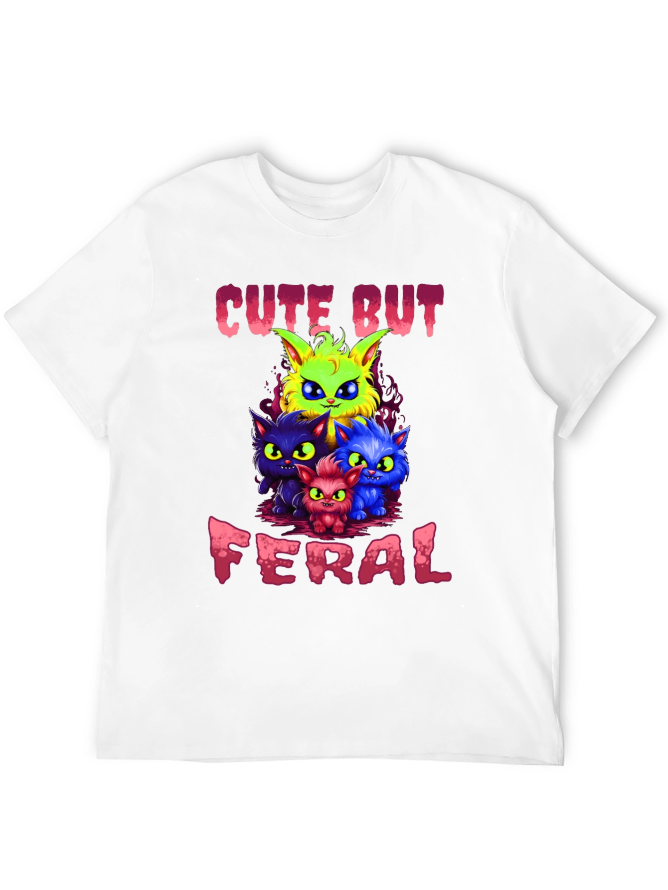 Cute But Feral Cats Graphic T-Shirt