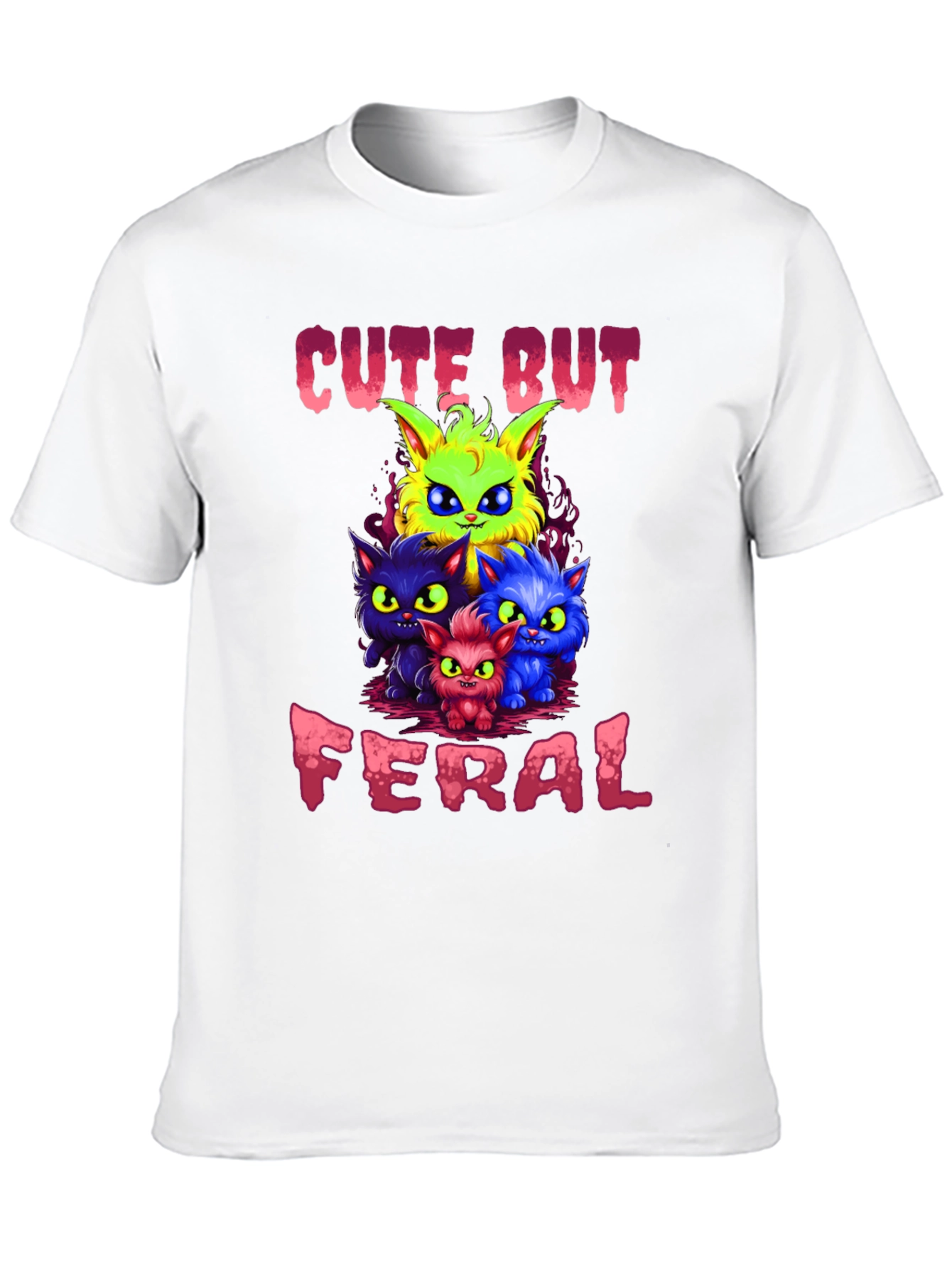 Cute But Feral Cats Graphic T-Shirt