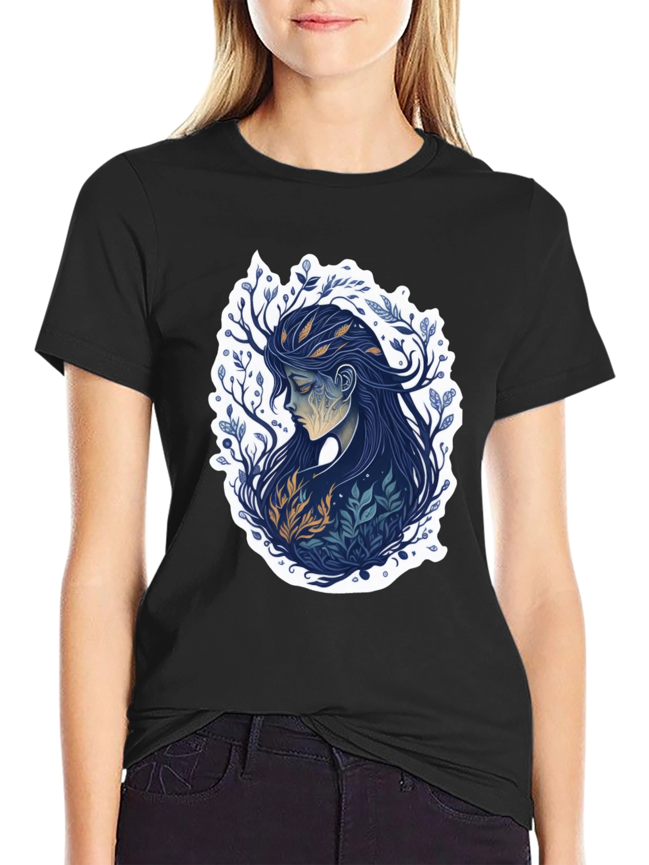 Nature Spirit Graphic Tee - Black