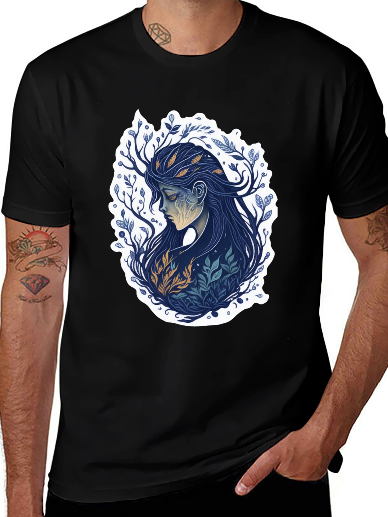 Nature Spirit Graphic Tee - Black
