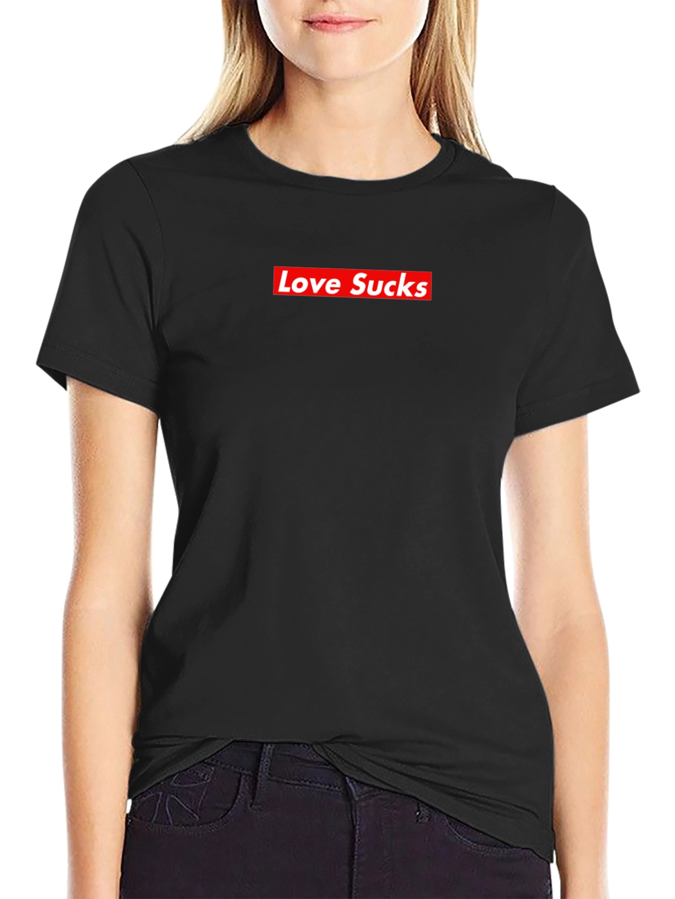 Love Sucks Graphic T-Shirt - Black