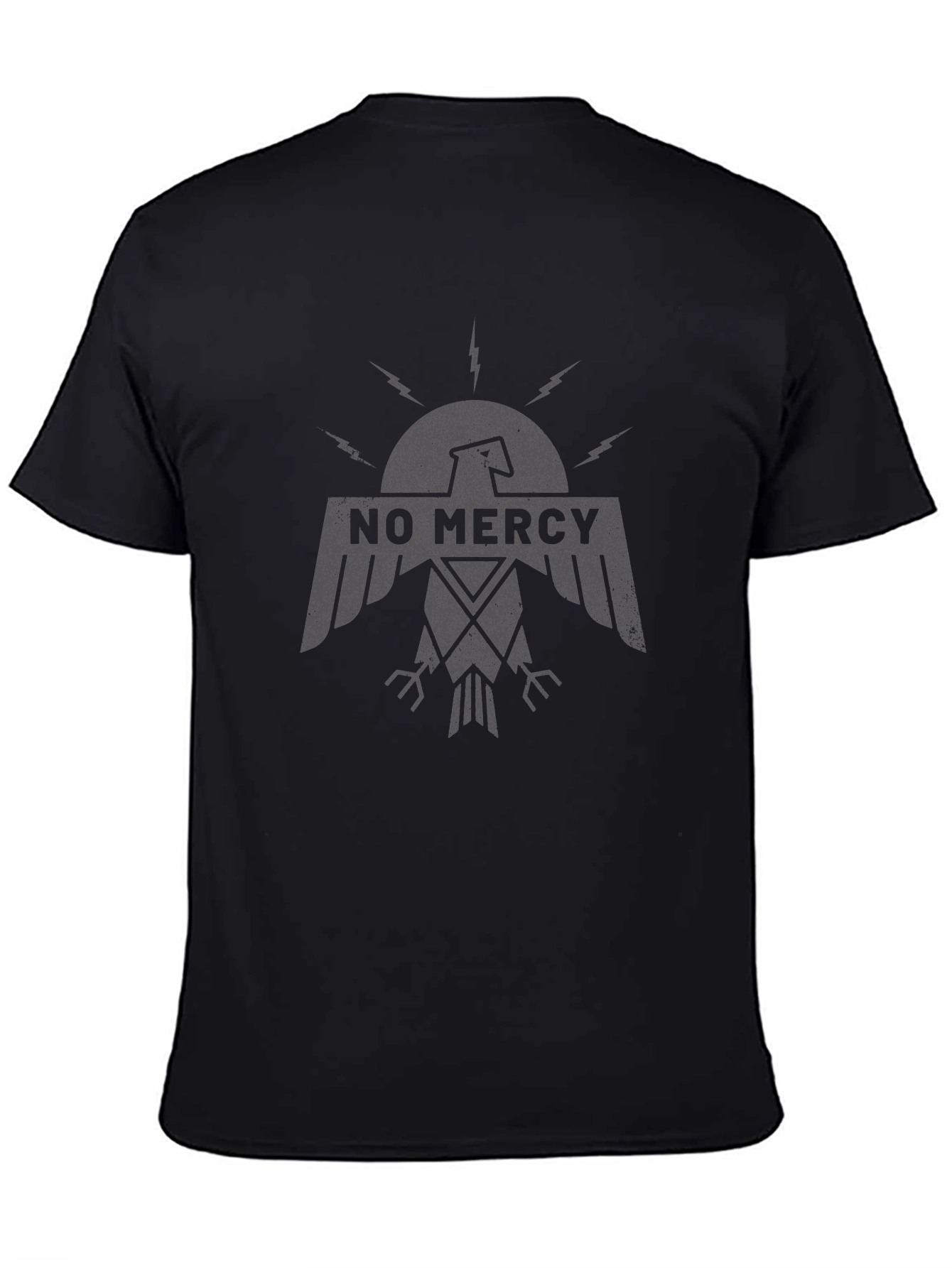 No Mercy Graphic Tee - Black Crew Neck T-Shirt
