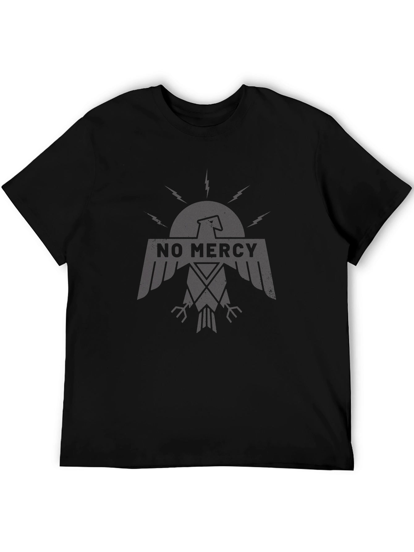 No Mercy Graphic Tee - Black Crew Neck T-Shirt
