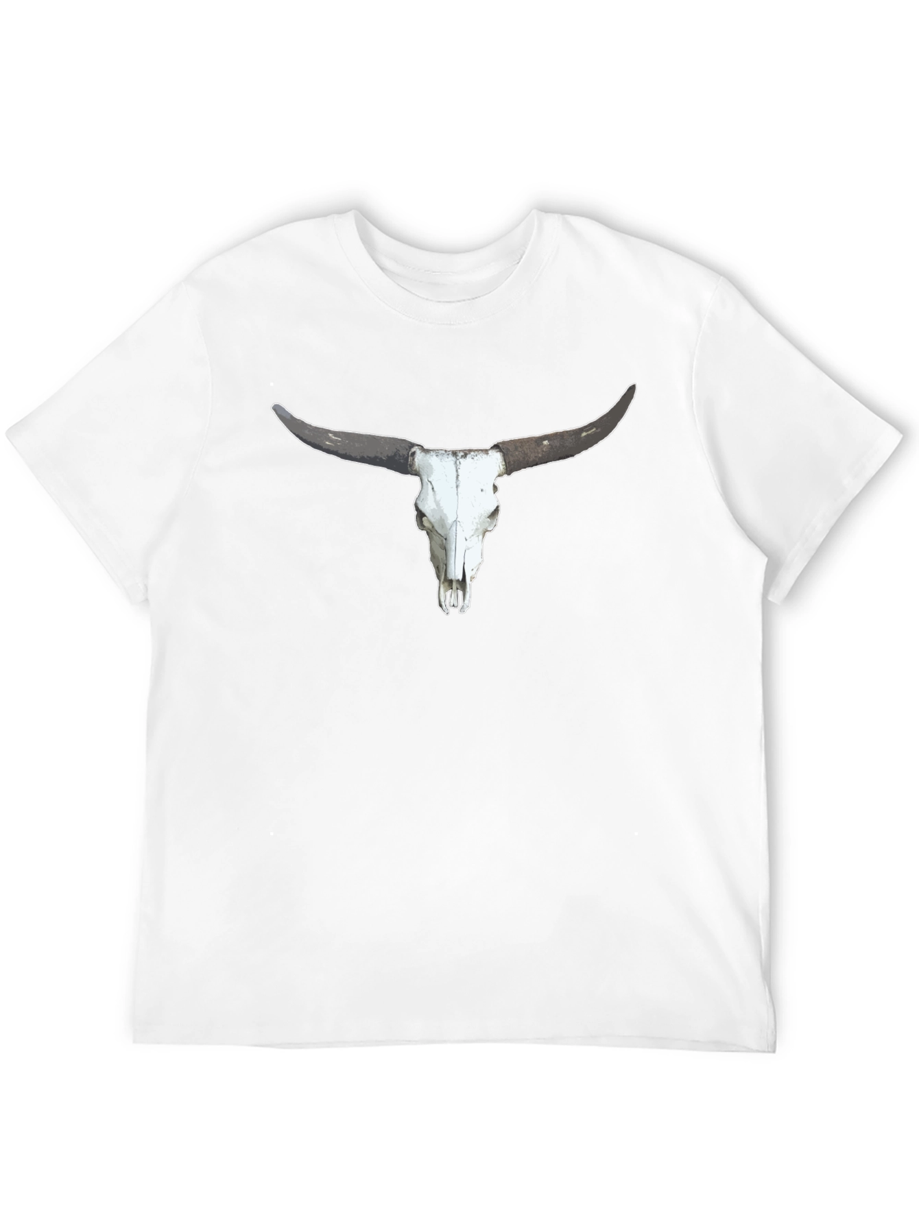 Bull Skull Graphic Tee - Black
