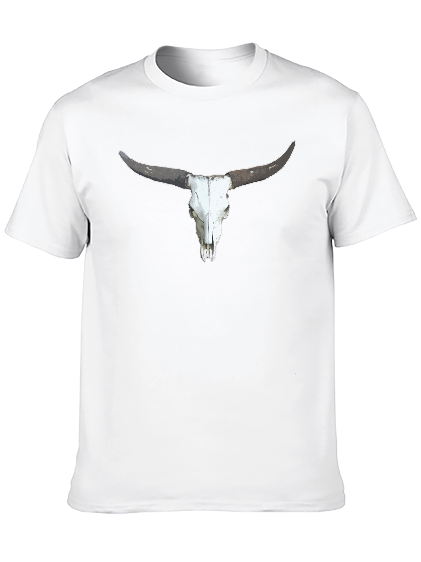 Bull Skull Graphic Tee - Black