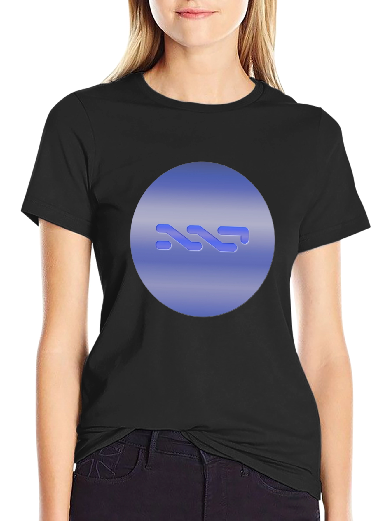 Abstract Logo Black T-Shirt