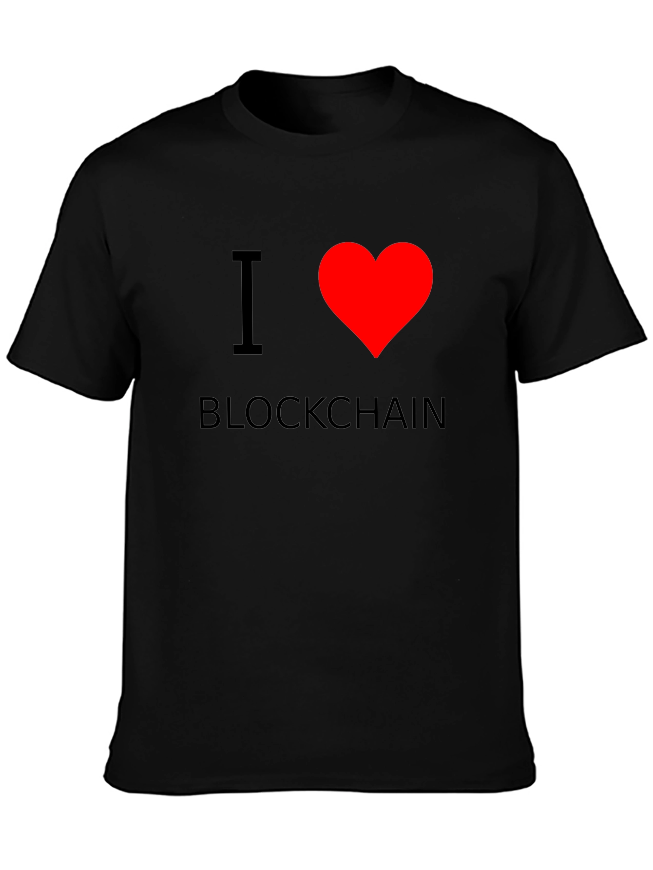 I Heart Blockchain T-Shirt - Black