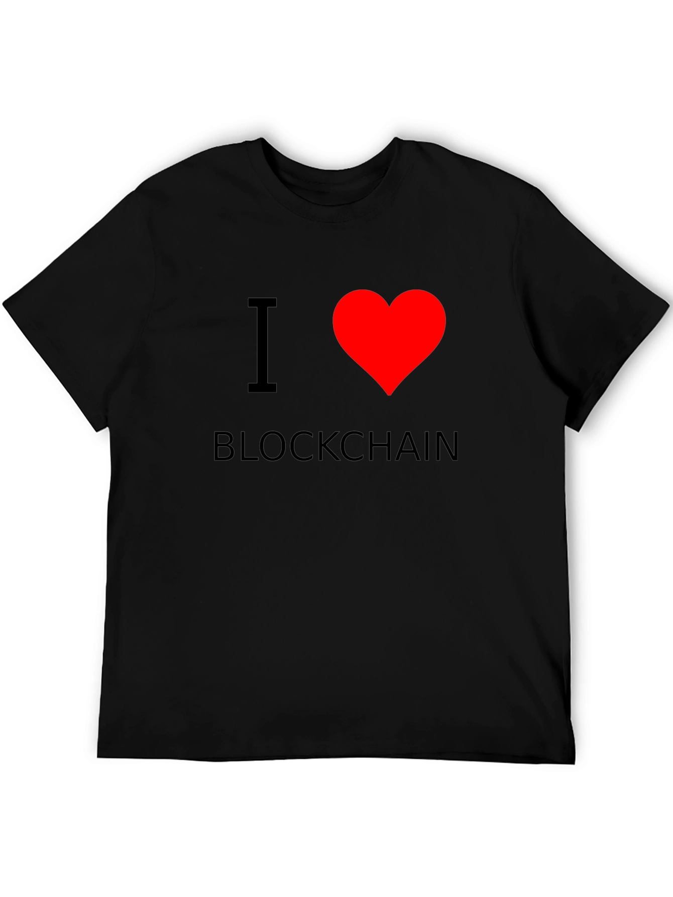I Heart Blockchain T-Shirt - Black