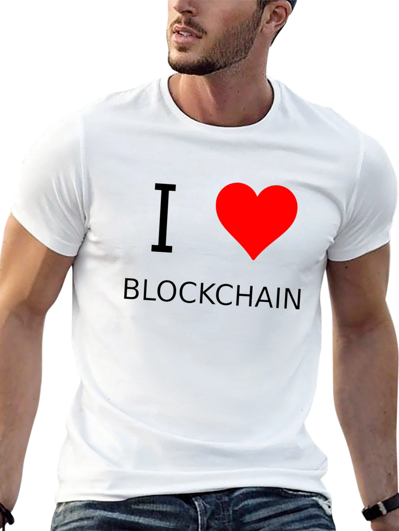 I Heart Blockchain T-Shirt - Black