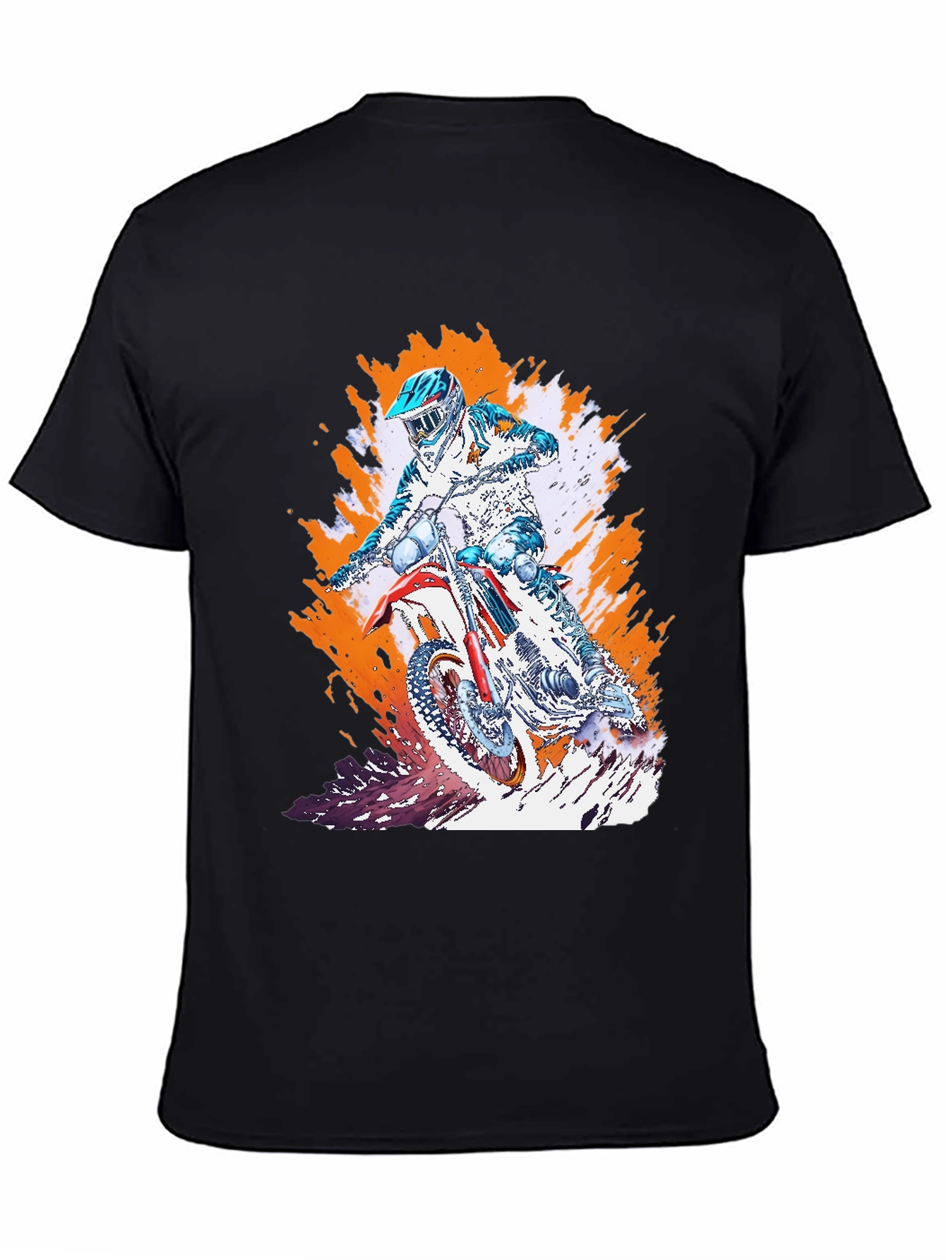 Motocross Rider T-Shirt - Black Graphic Tee