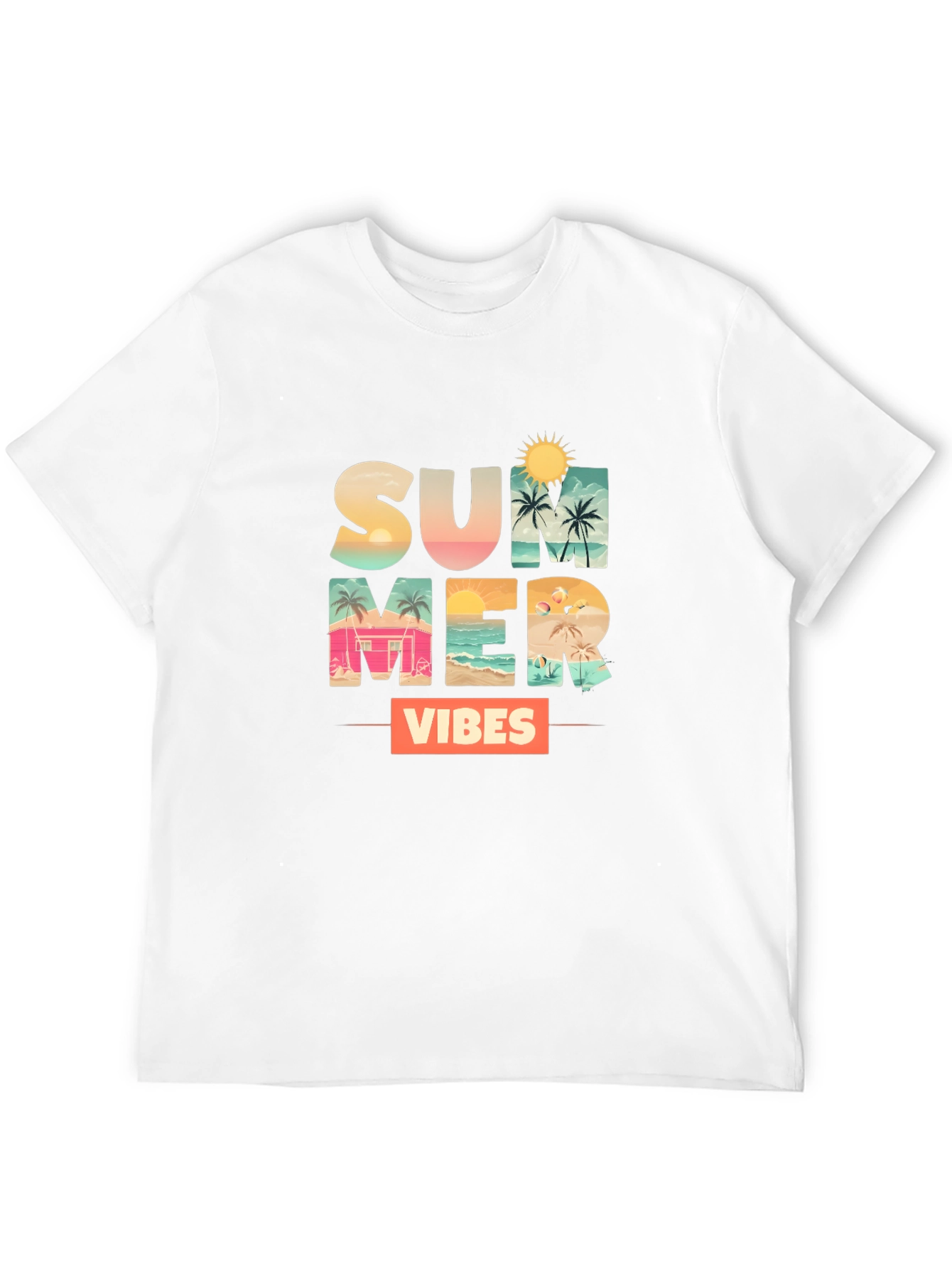 Summer Vibes Graphic Tee - Black
