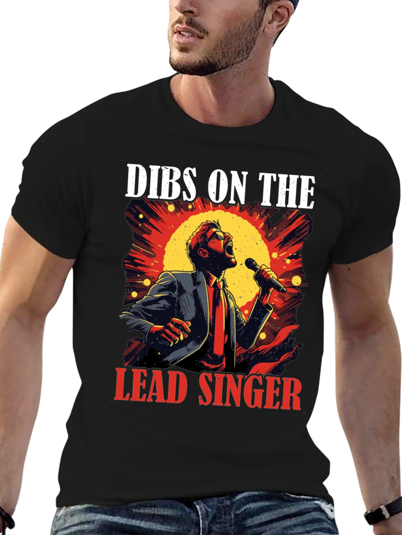 Dibs on the Lead Singer Black T-Shirt
