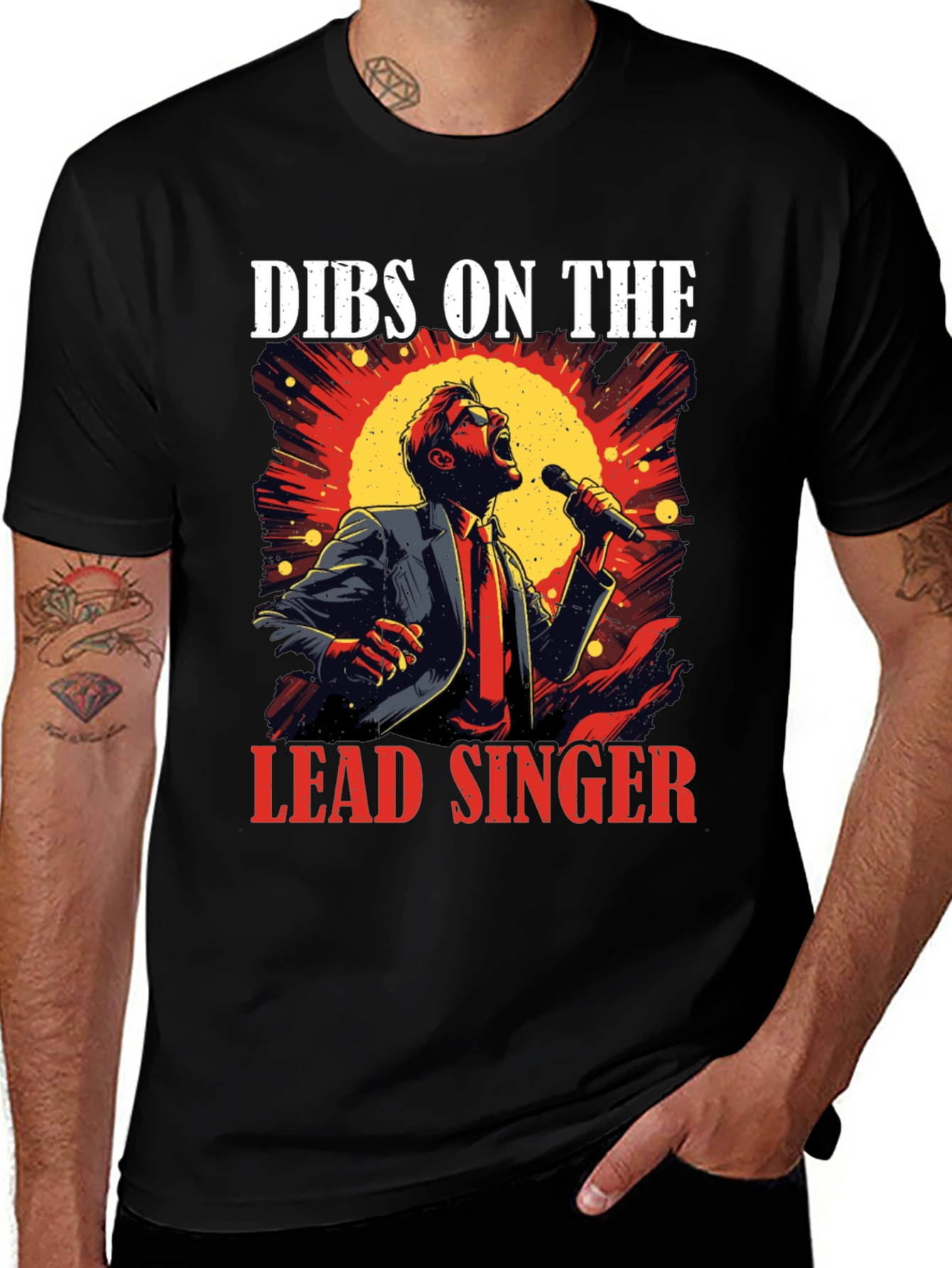 Dibs on the Lead Singer Black T-Shirt