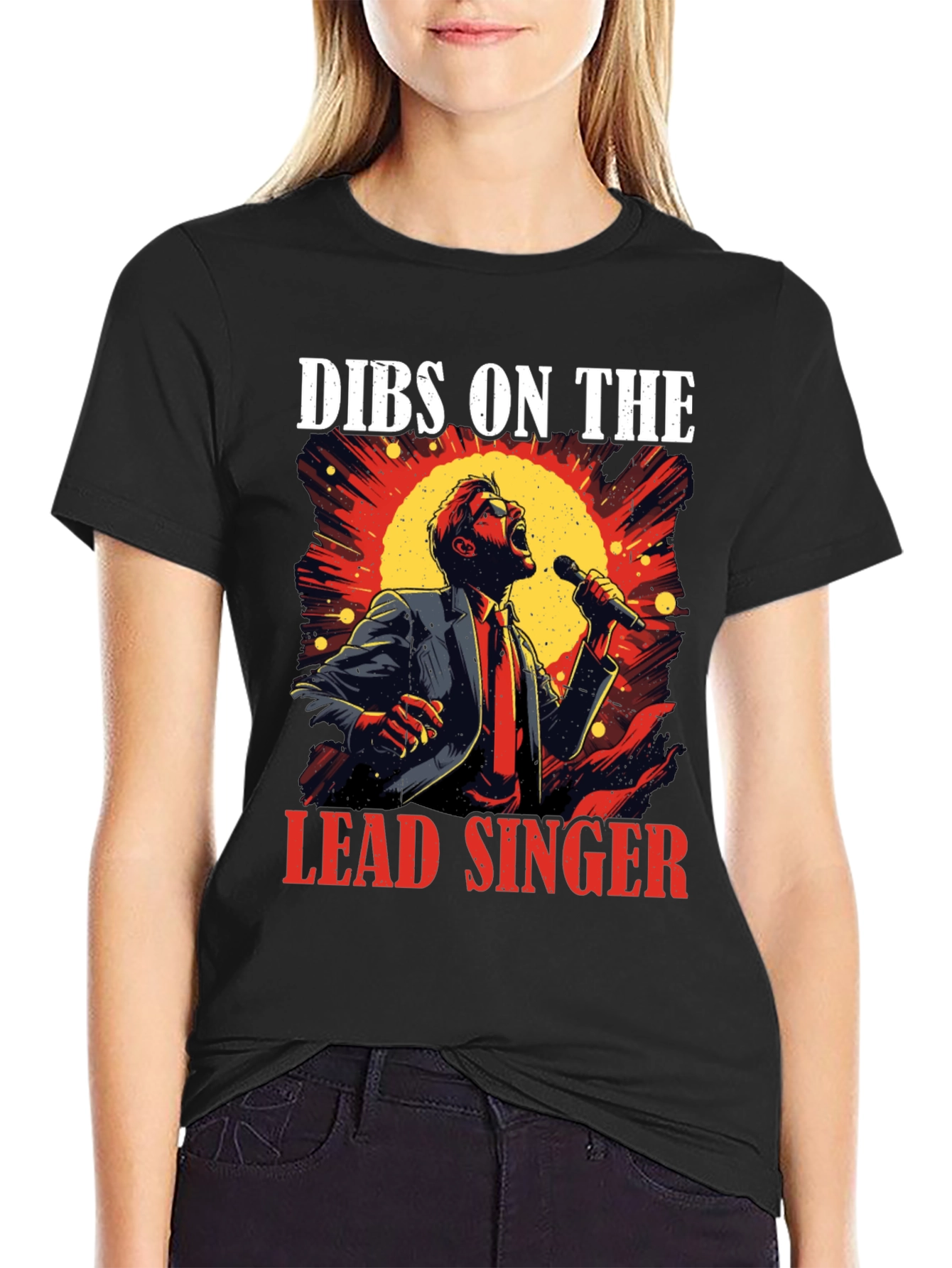 Dibs on the Lead Singer Black T-Shirt