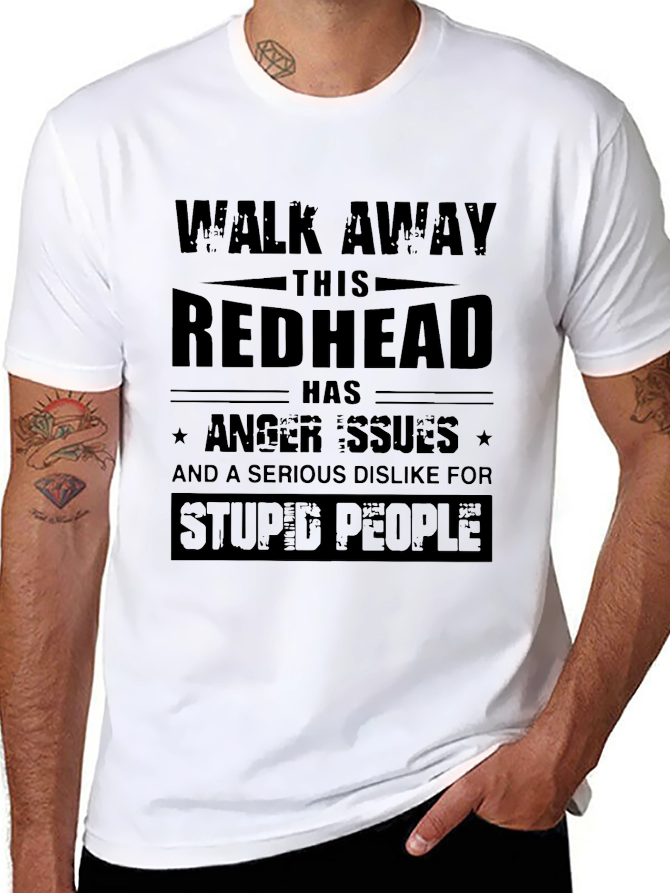 Redhead Anger Issues Funny Graphic T-Shirt