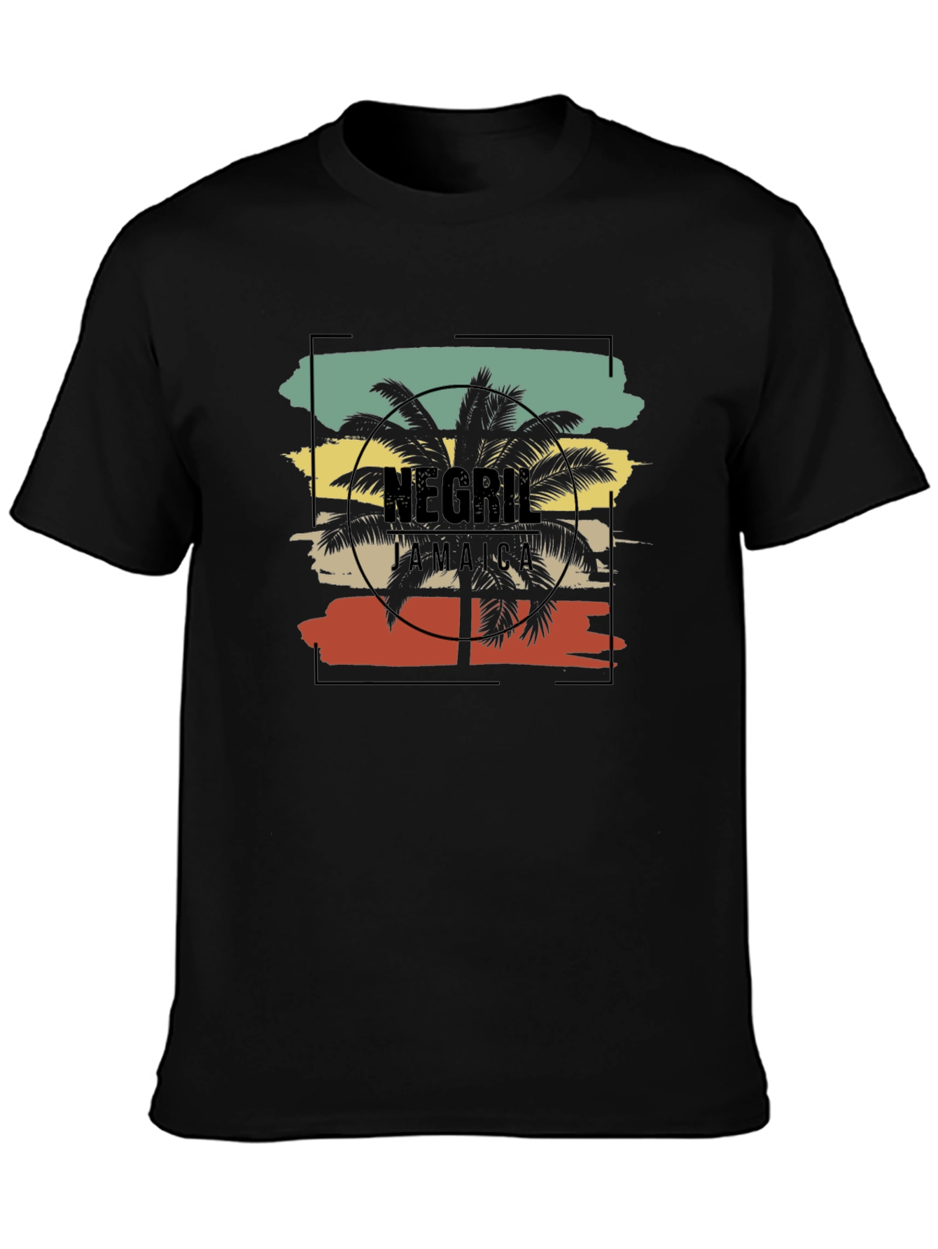 Negril Jamaica Palm Tree Graphic Tee