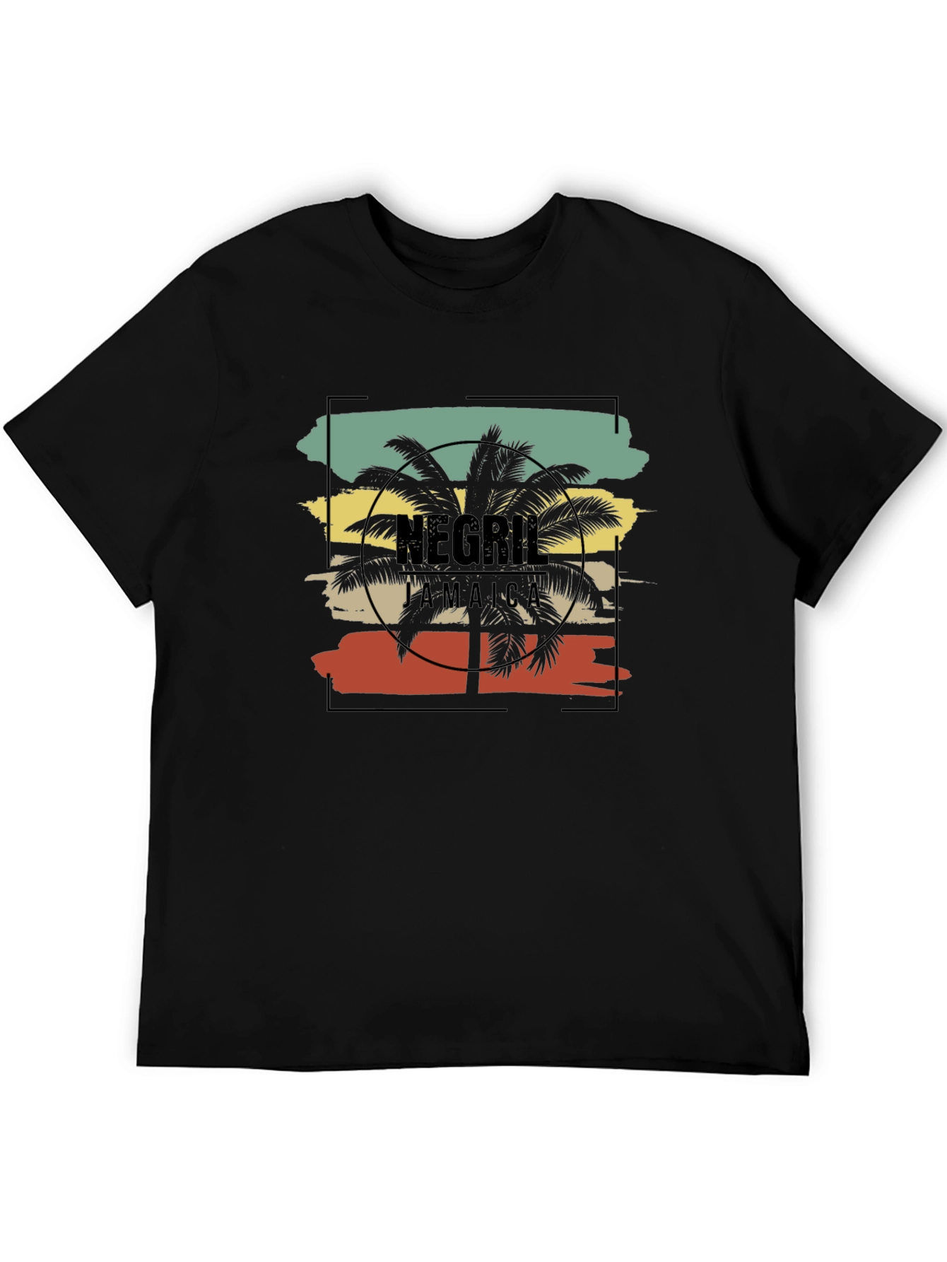 Negril Jamaica Palm Tree Graphic Tee