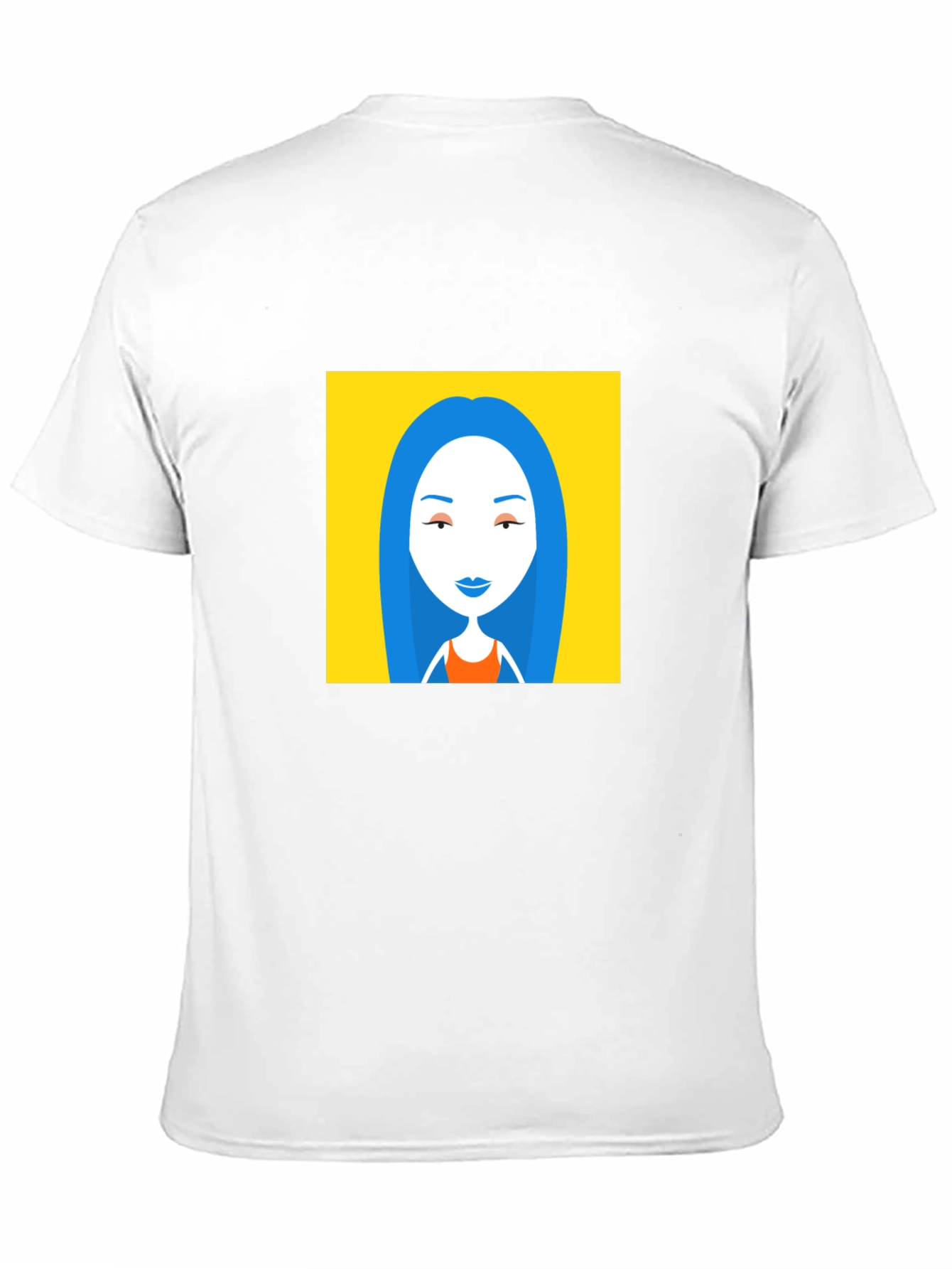 Black T-Shirt with Cartoon Woman Graphic