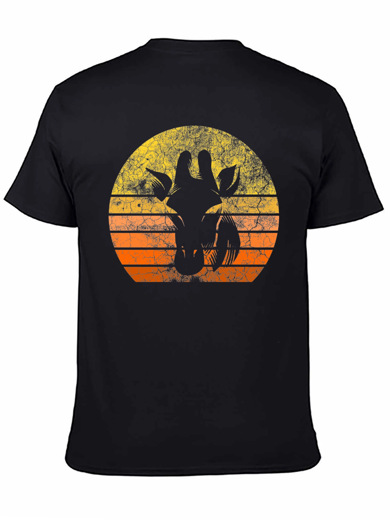 Retro Giraffe Sunset Graphic Tee