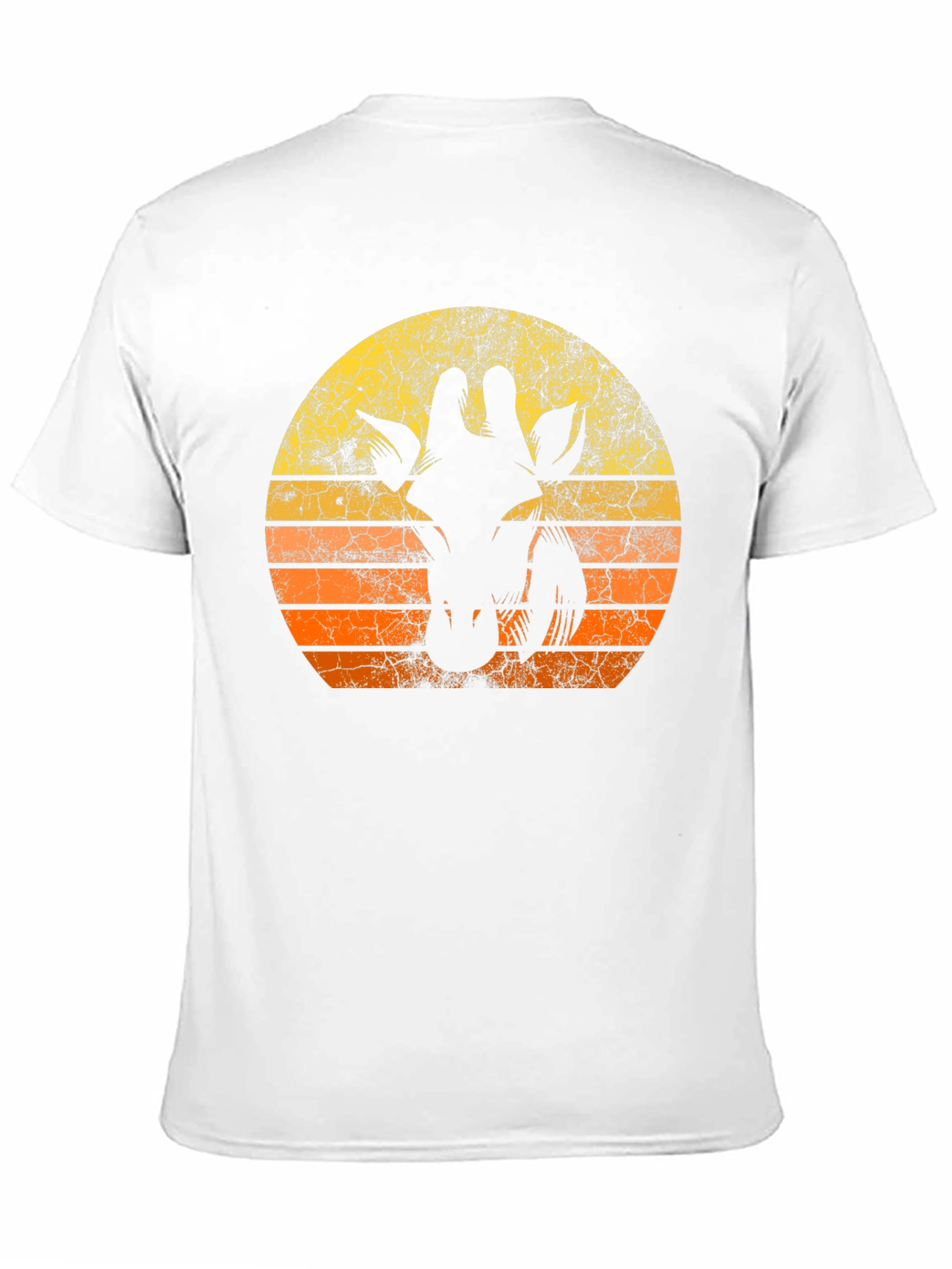 Retro Giraffe Sunset Graphic Tee