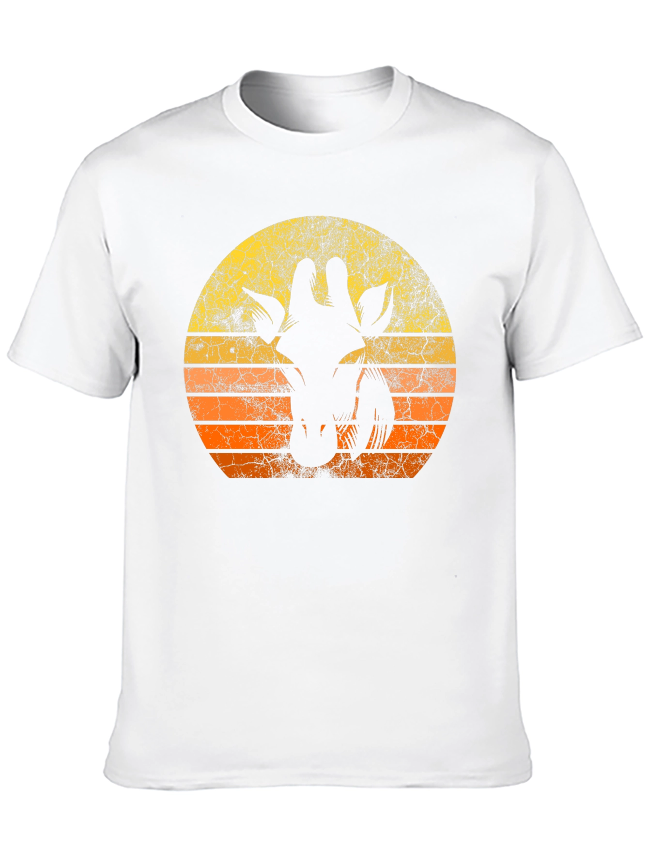 Retro Giraffe Sunset Graphic Tee