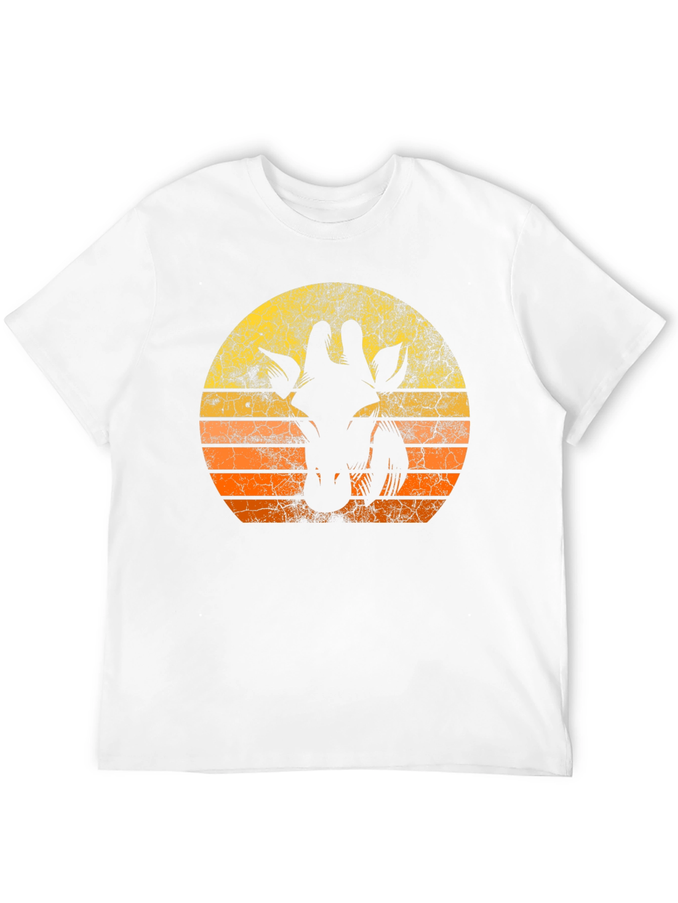 Retro Giraffe Sunset Graphic Tee