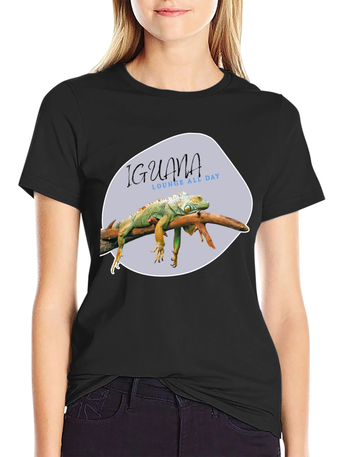 Iguana Lounge All Day Black T-Shirt