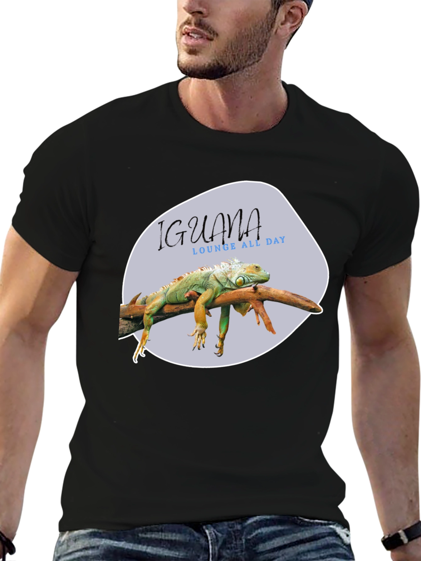 Iguana Lounge All Day Black T-Shirt