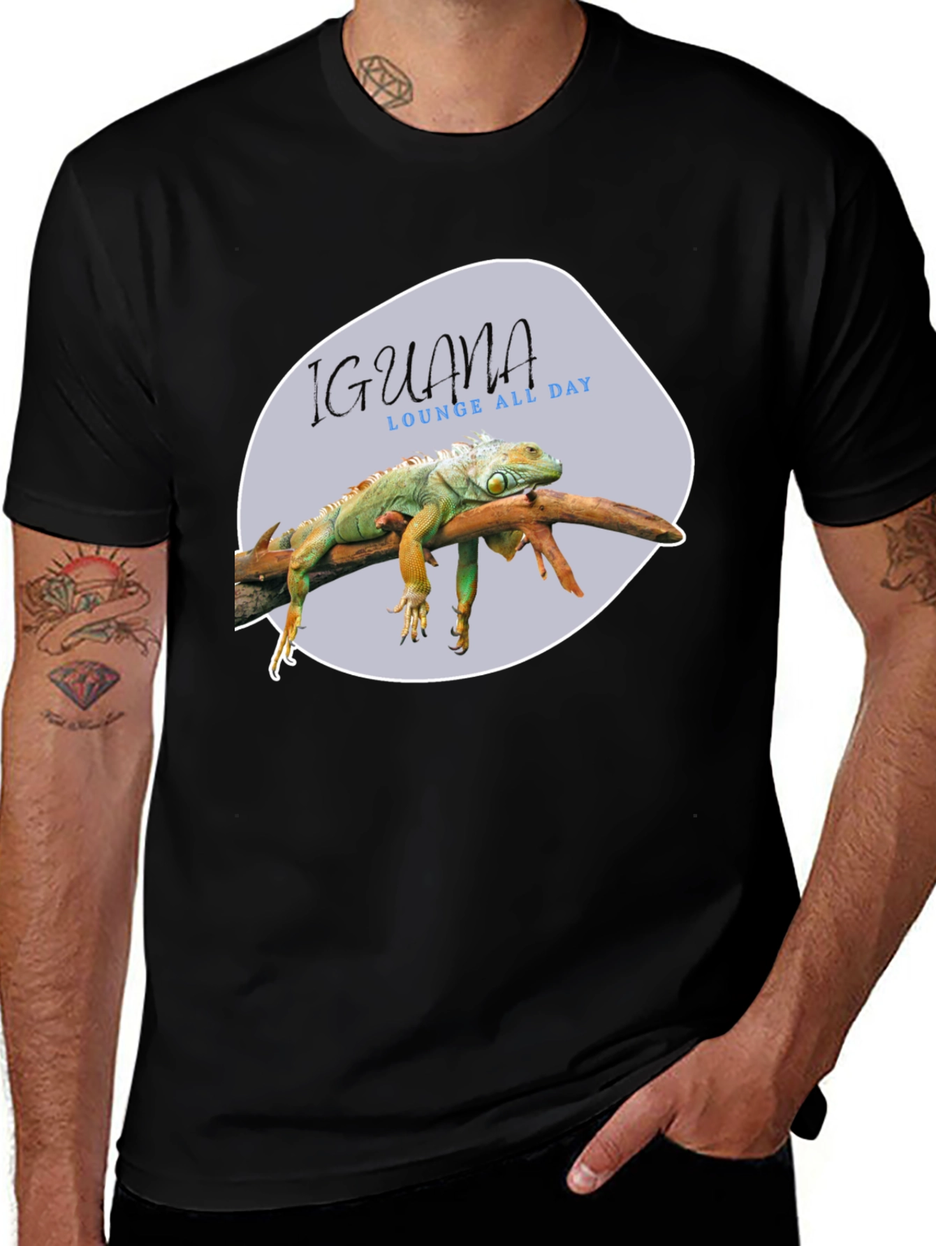 Iguana Lounge All Day Black T-Shirt