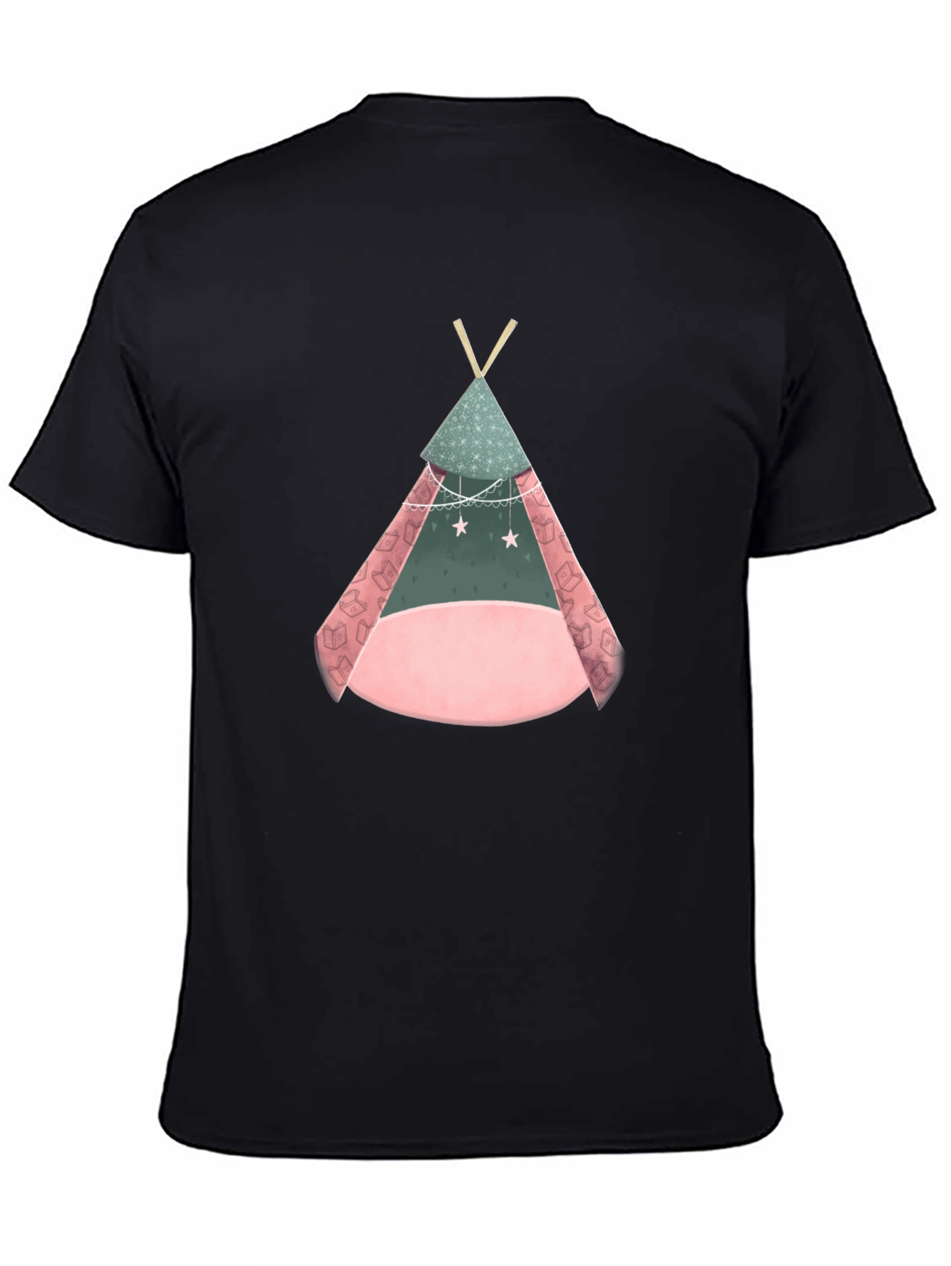 Teepee Graphic Black T-Shirt