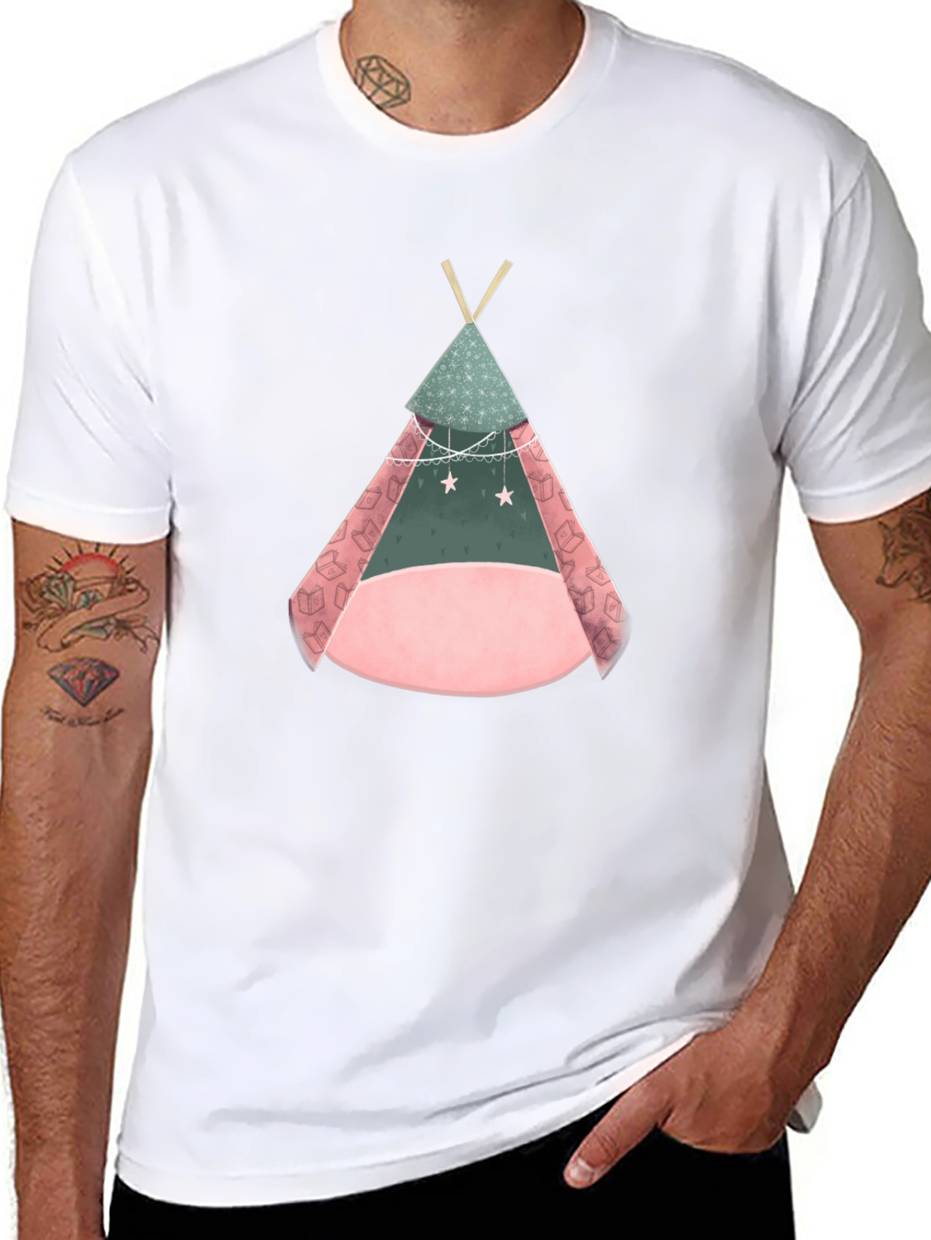 Teepee Graphic Black T-Shirt