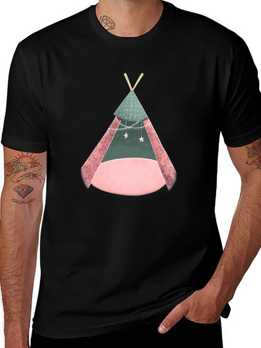 Teepee Graphic Black T-Shirt