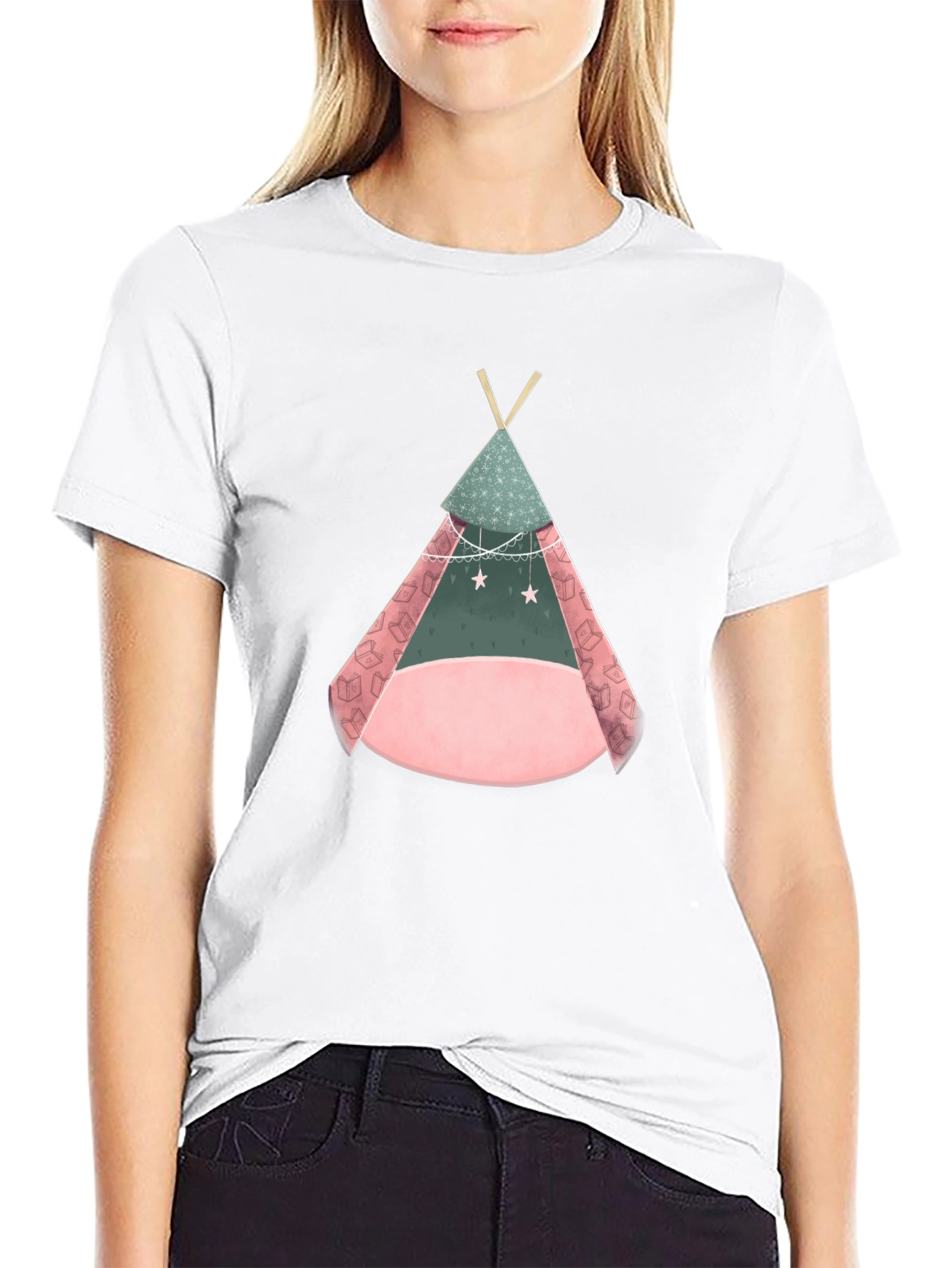 Teepee Graphic Black T-Shirt