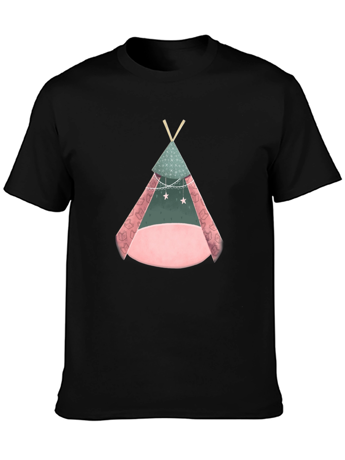Teepee Graphic Black T-Shirt
