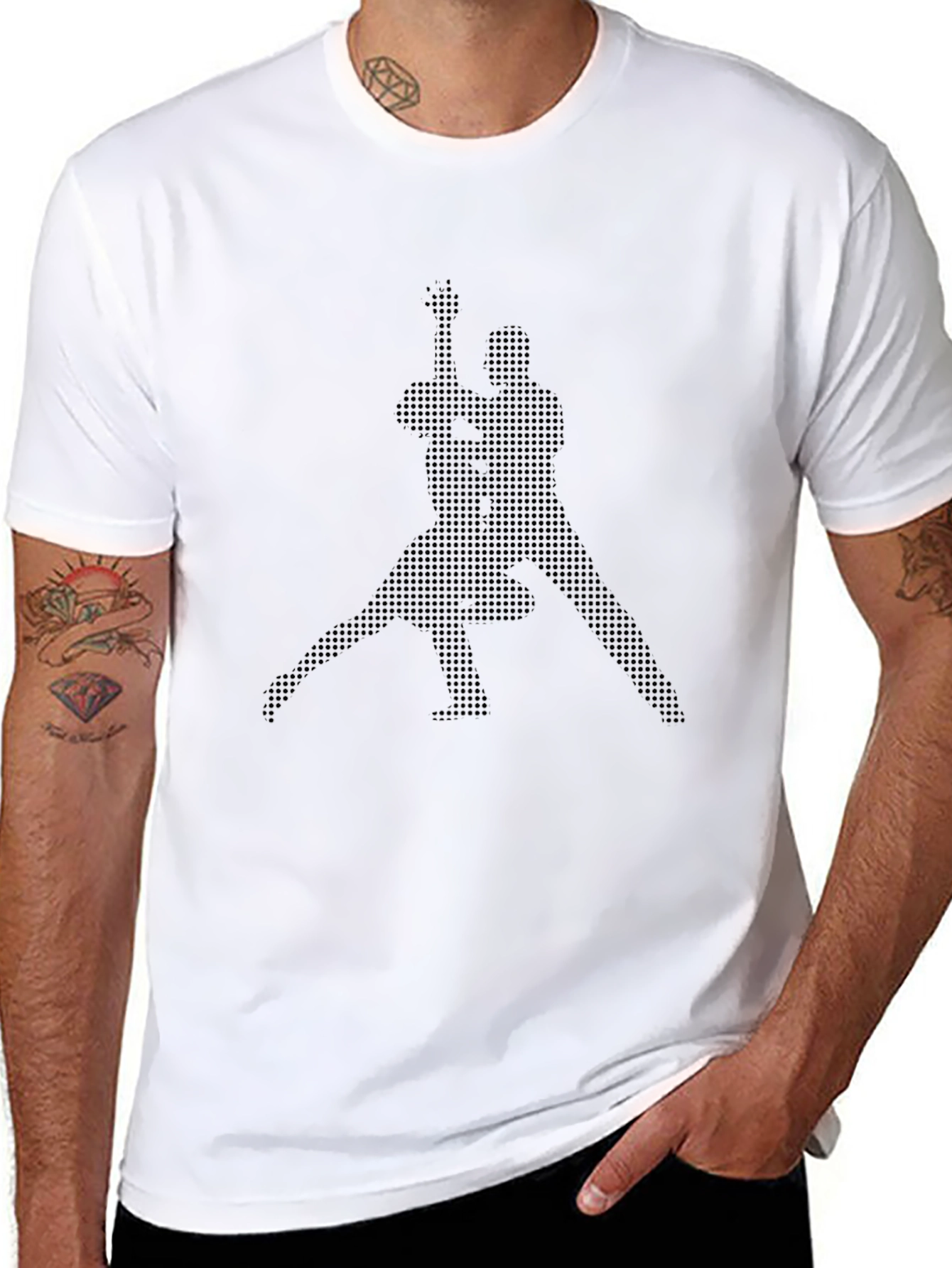 Black Silhouette Guitarist Graphic Tee