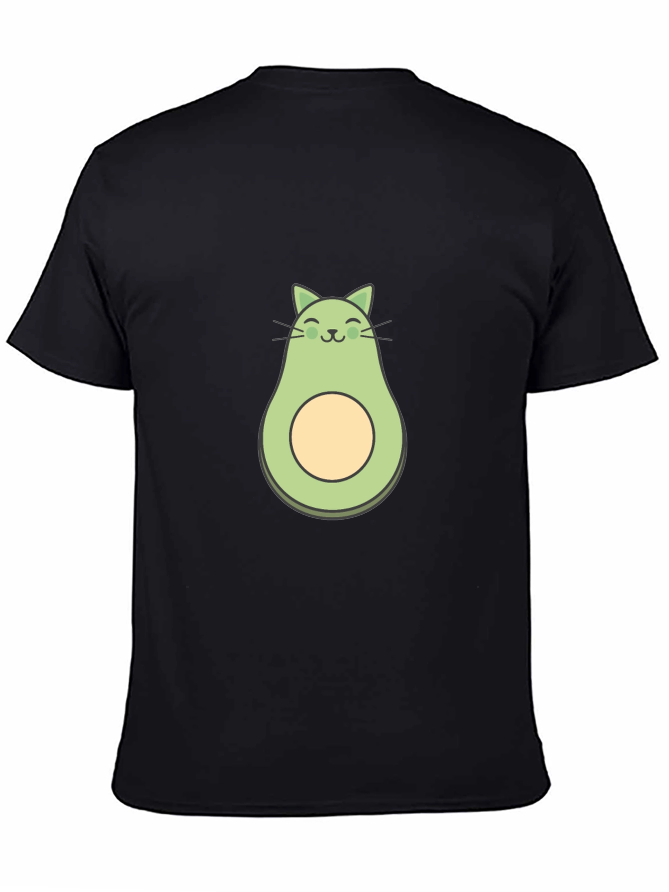 Avocado Cat Graphic Tee - Quirky & Cute